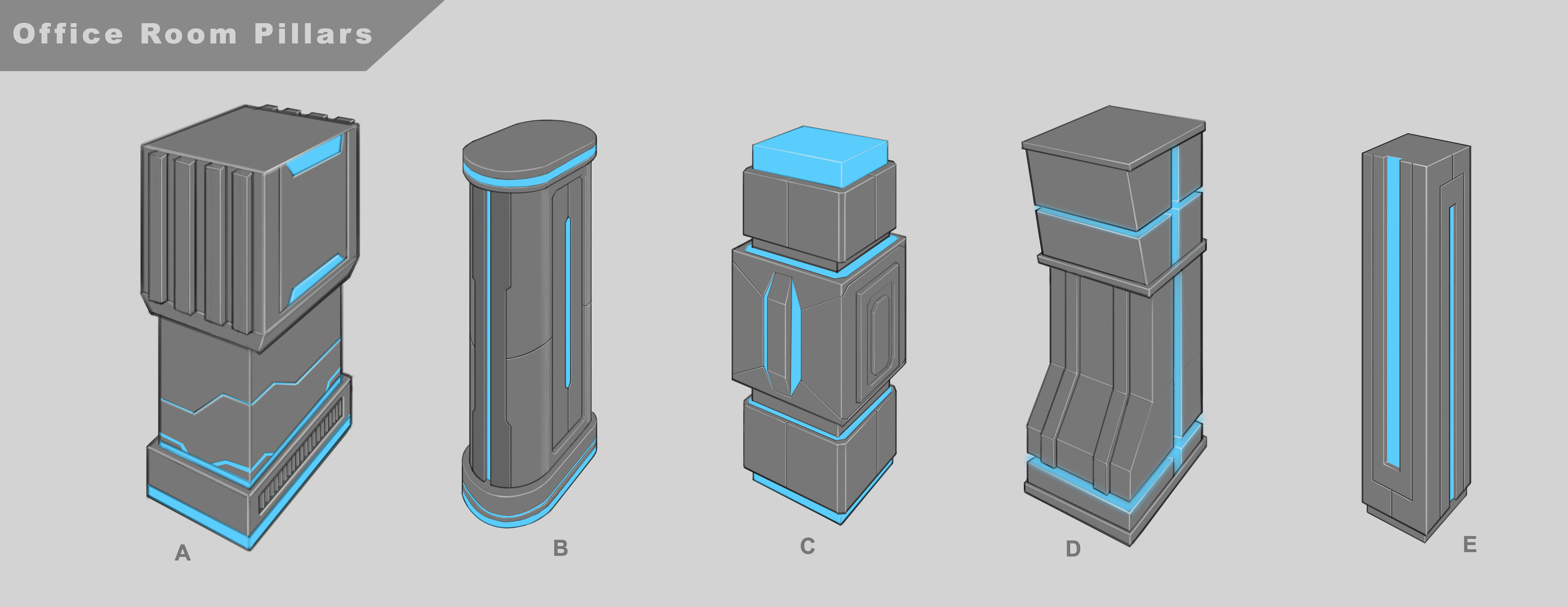 Office Room Pillars