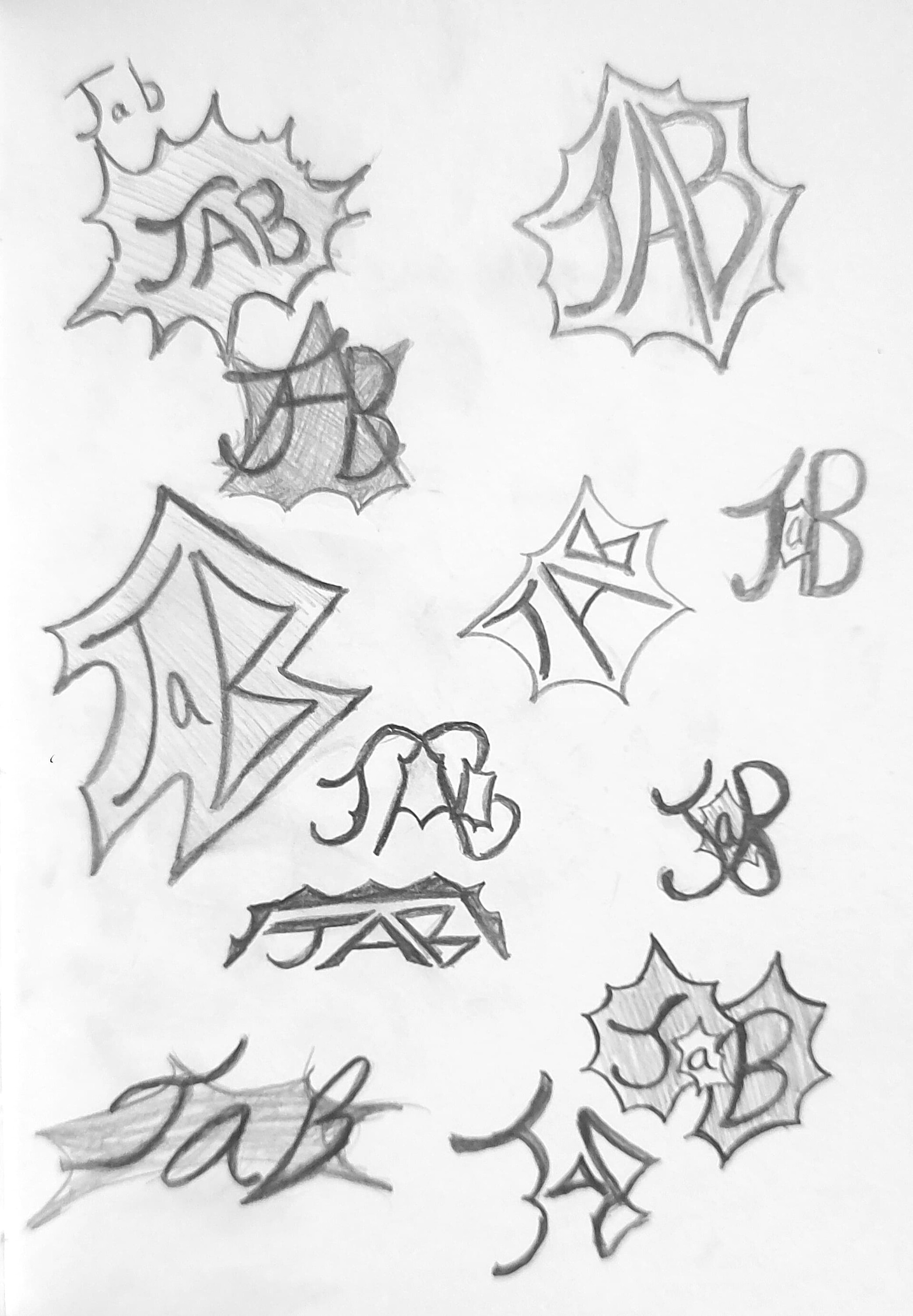 scketches jab ArtStation - JaB Games - Logo Design