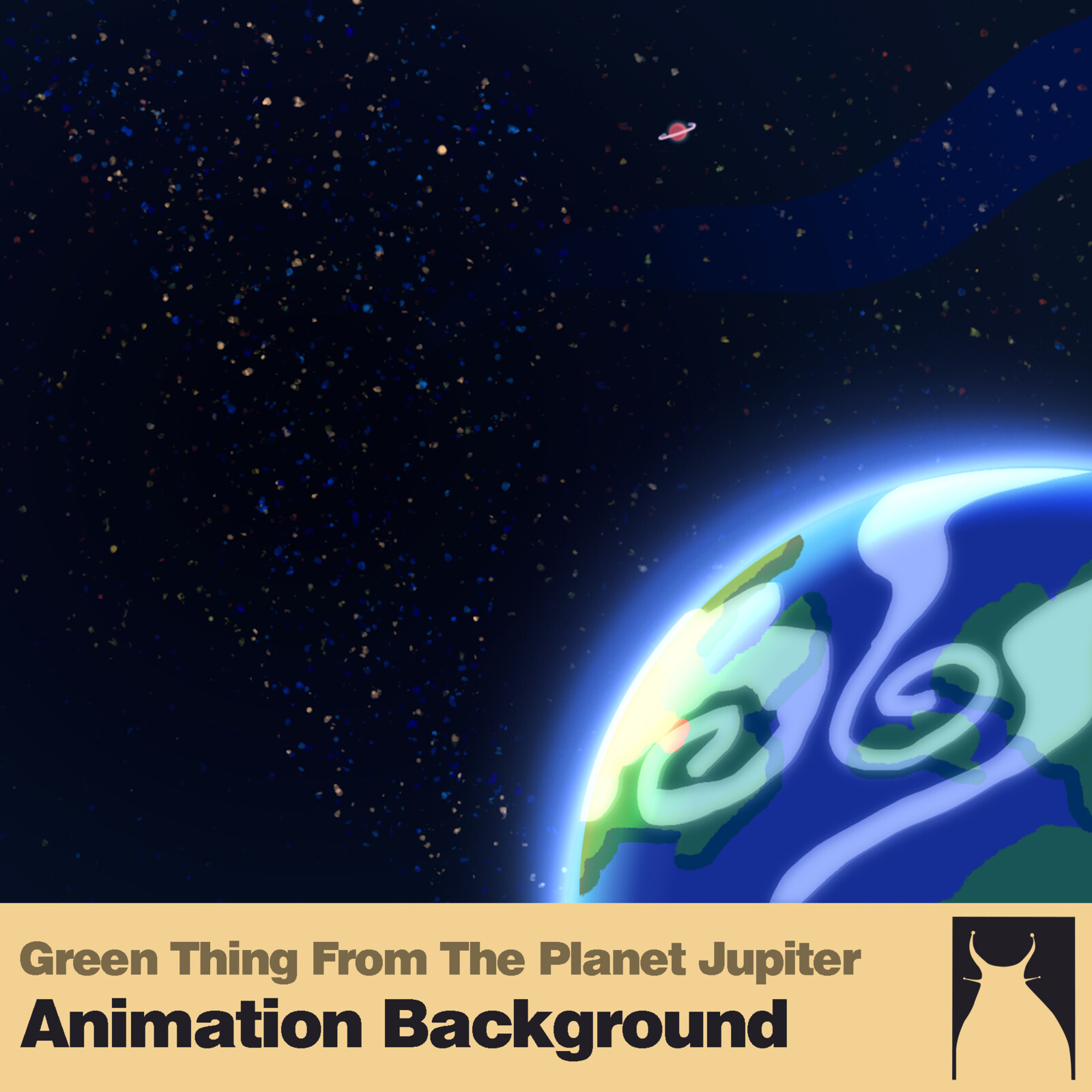 A space background created for the first shot of our animated opening.