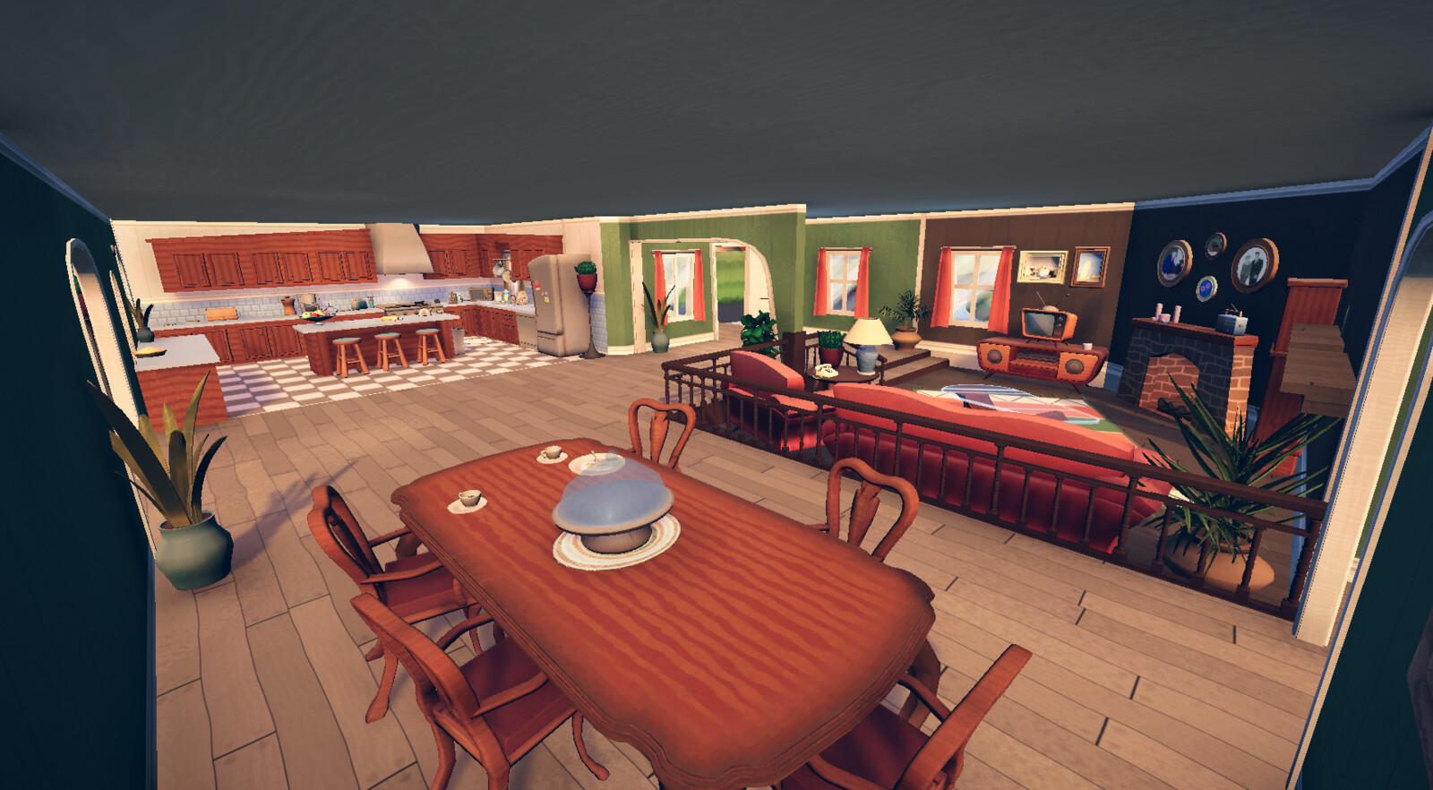 Main Room Setdressing, using assets provided by the Slugworks art team.