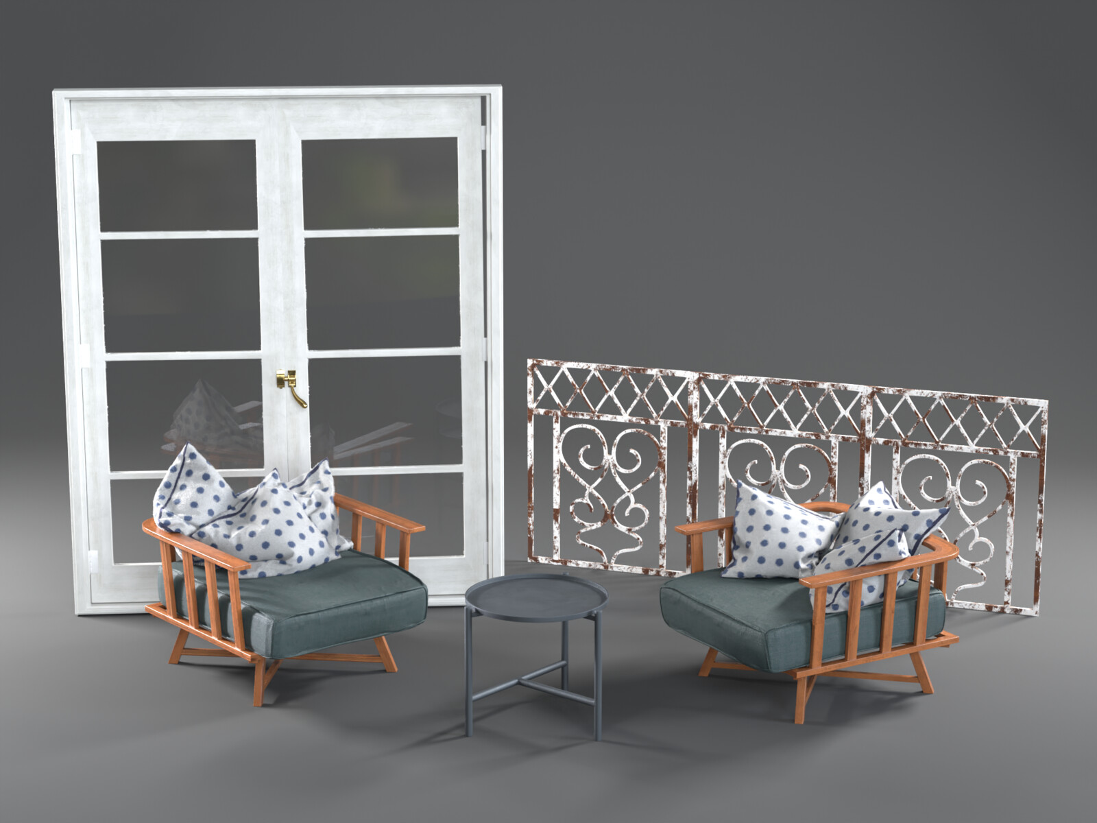 The unique assets I modelled and textured
