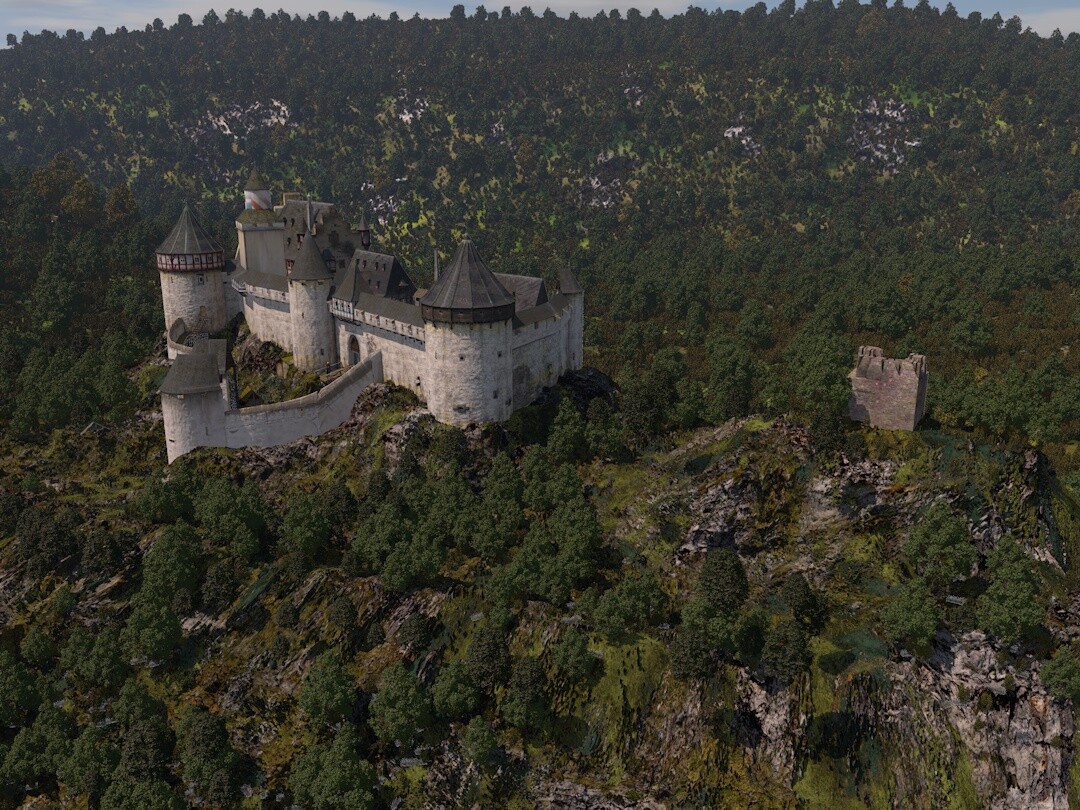 the tower in the south of Falkenstein Castle is the remains of the predecessor castle “Nürings Castle”