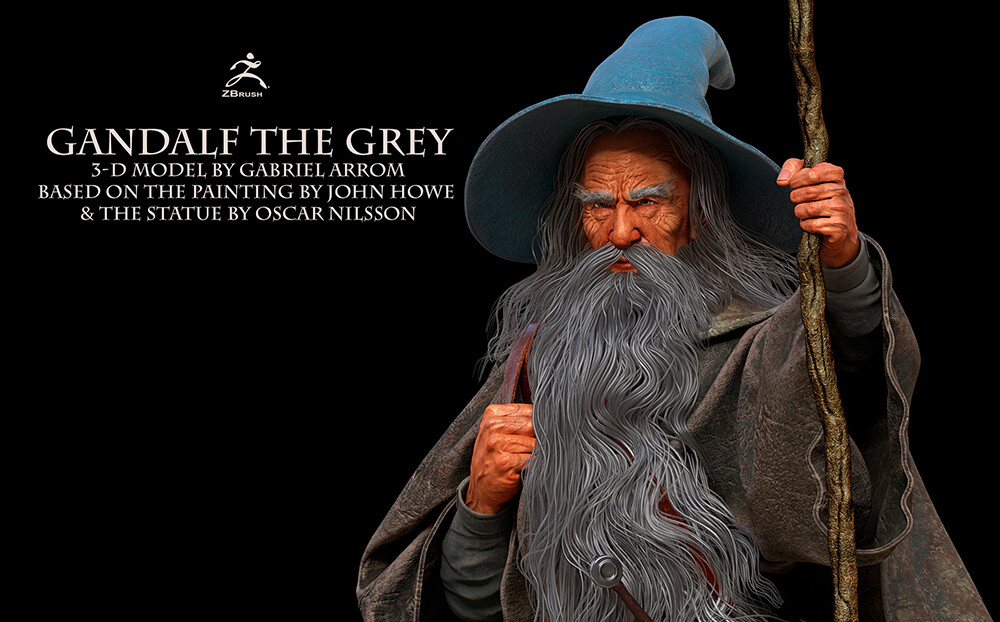 Gandalf the Grey (COLOR) - 3D Model (ZBrush)