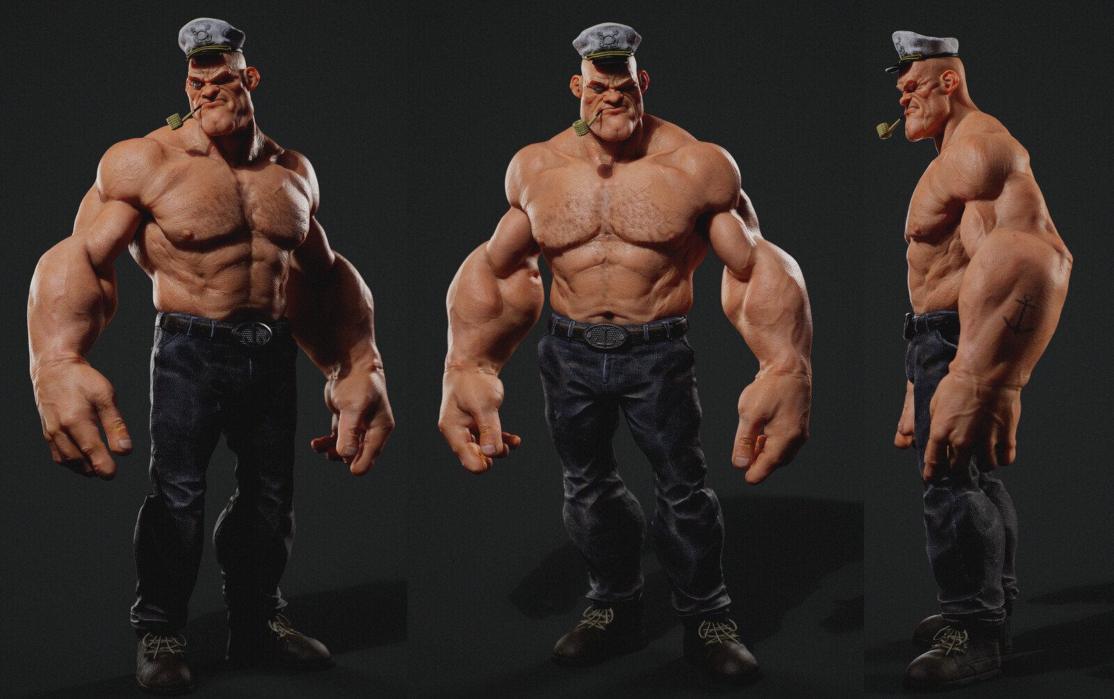 Popeye Fan Art (realtime)