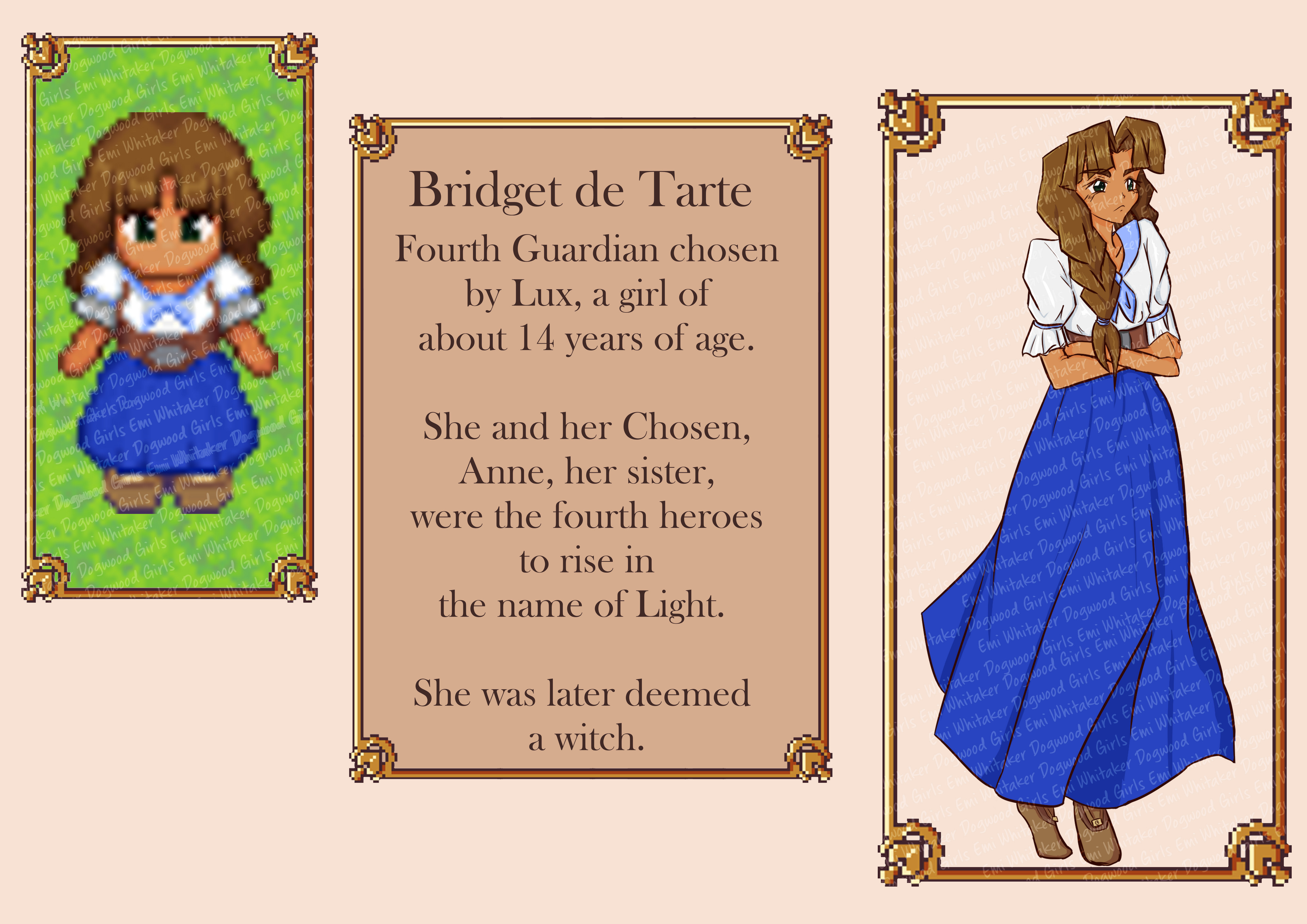 Information card for Bridget de Tarte.
