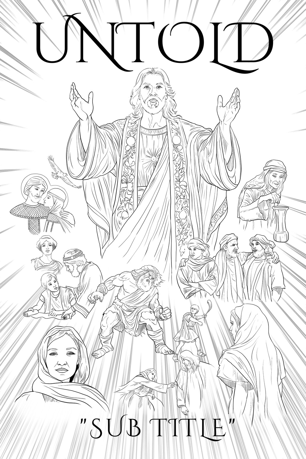 Pencil drafts of cover
