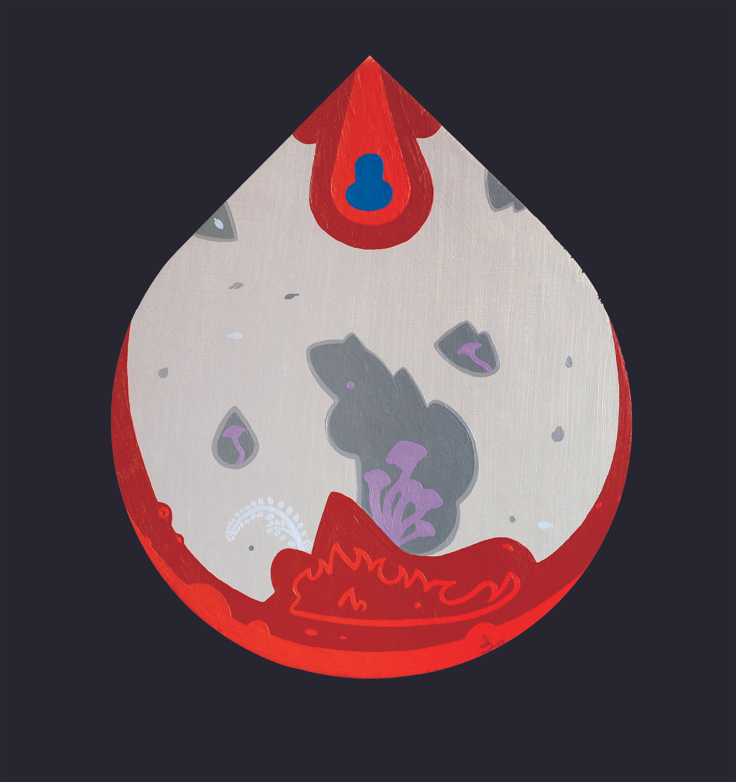 Drop of water falling