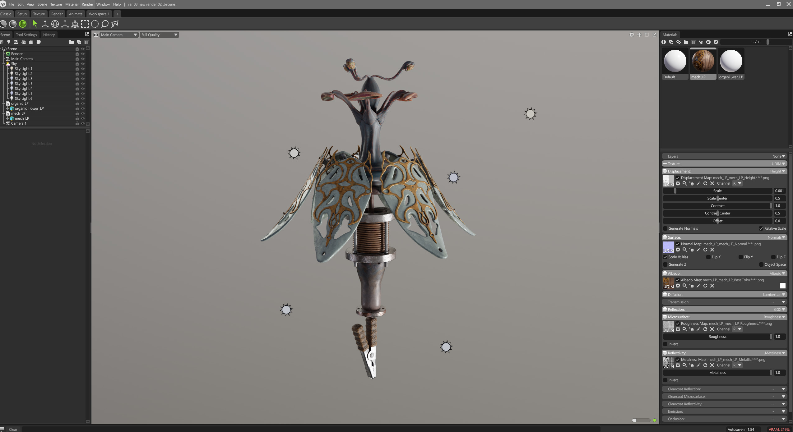 Setup for render in Marmoset