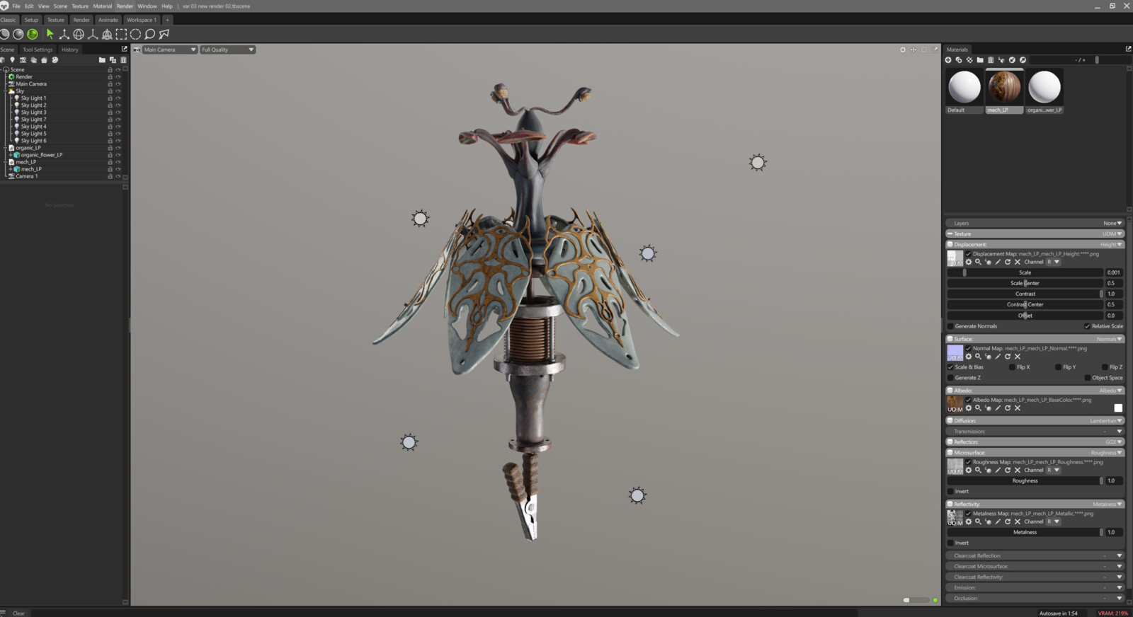 Setup for render in Marmoset