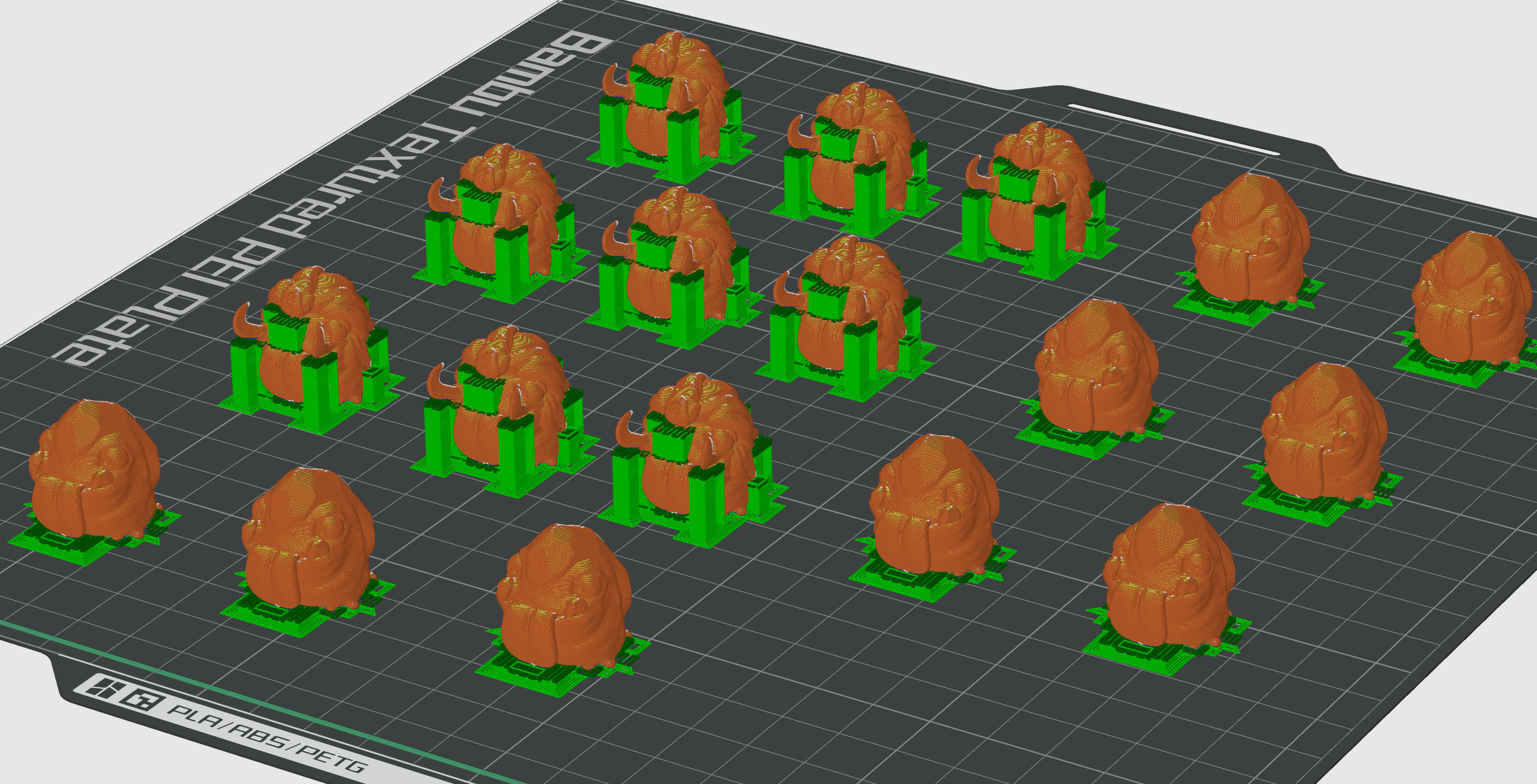 Print preview with support-lines