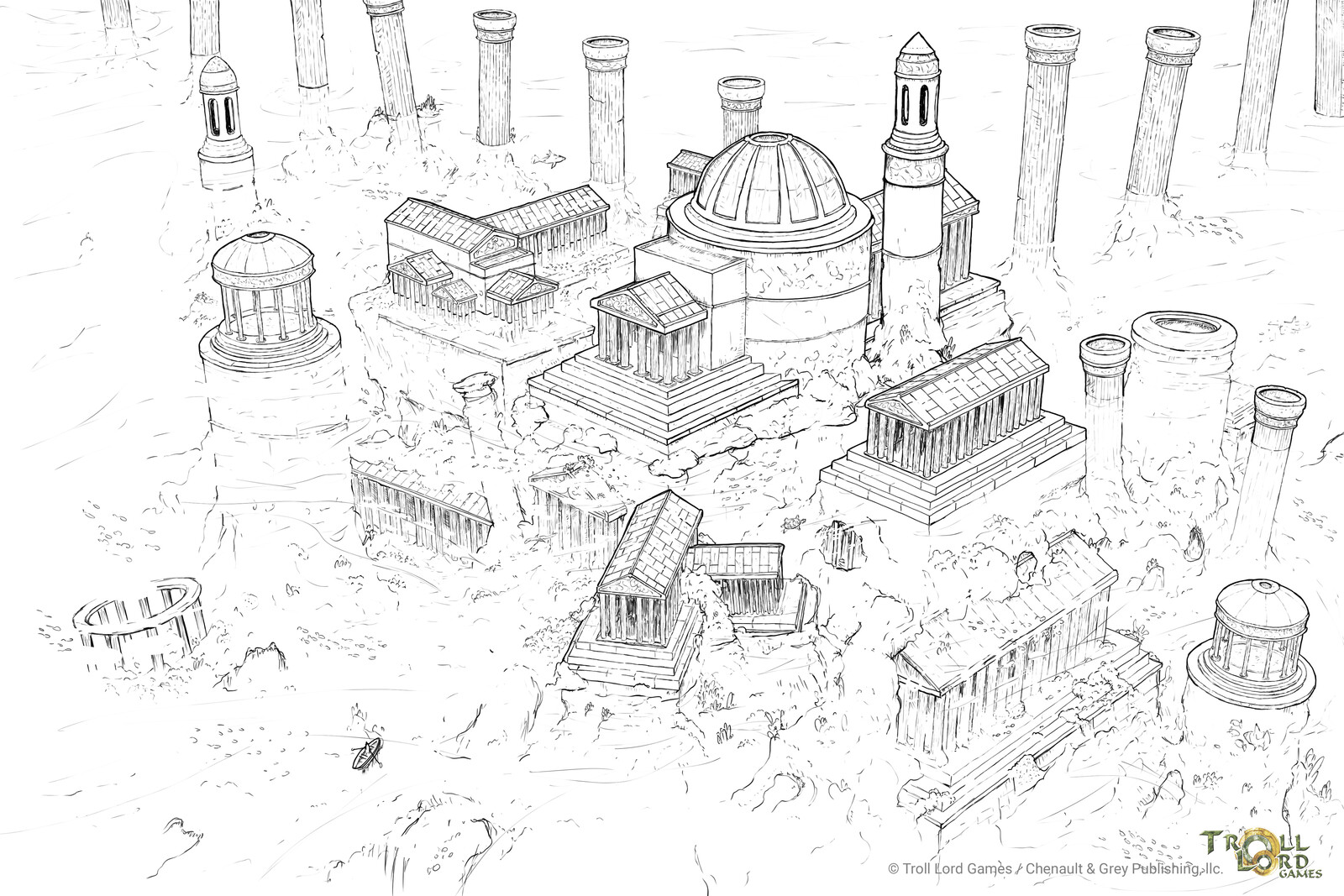 Castles &amp; Crusades Engineering Villages - Merfolk Town