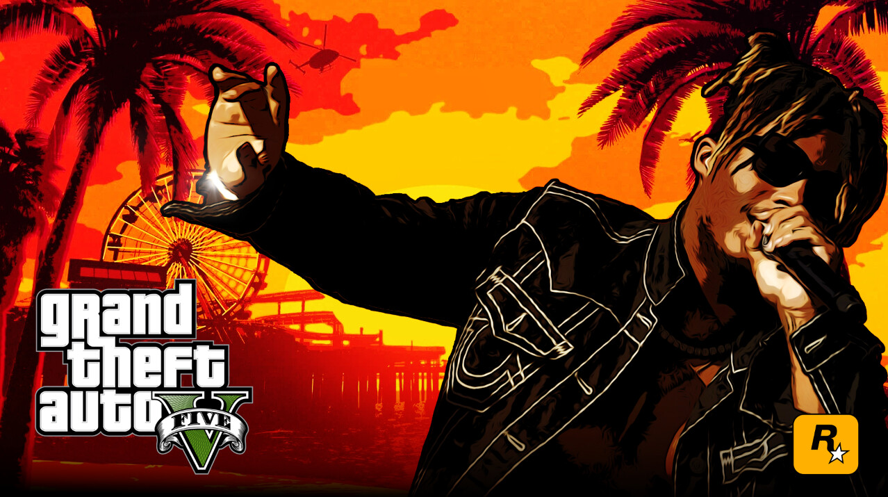 ArtStation - JUICE WRLD GTA ARTWORK STYLE (FAN CONCEPT LOADING SCREEN)