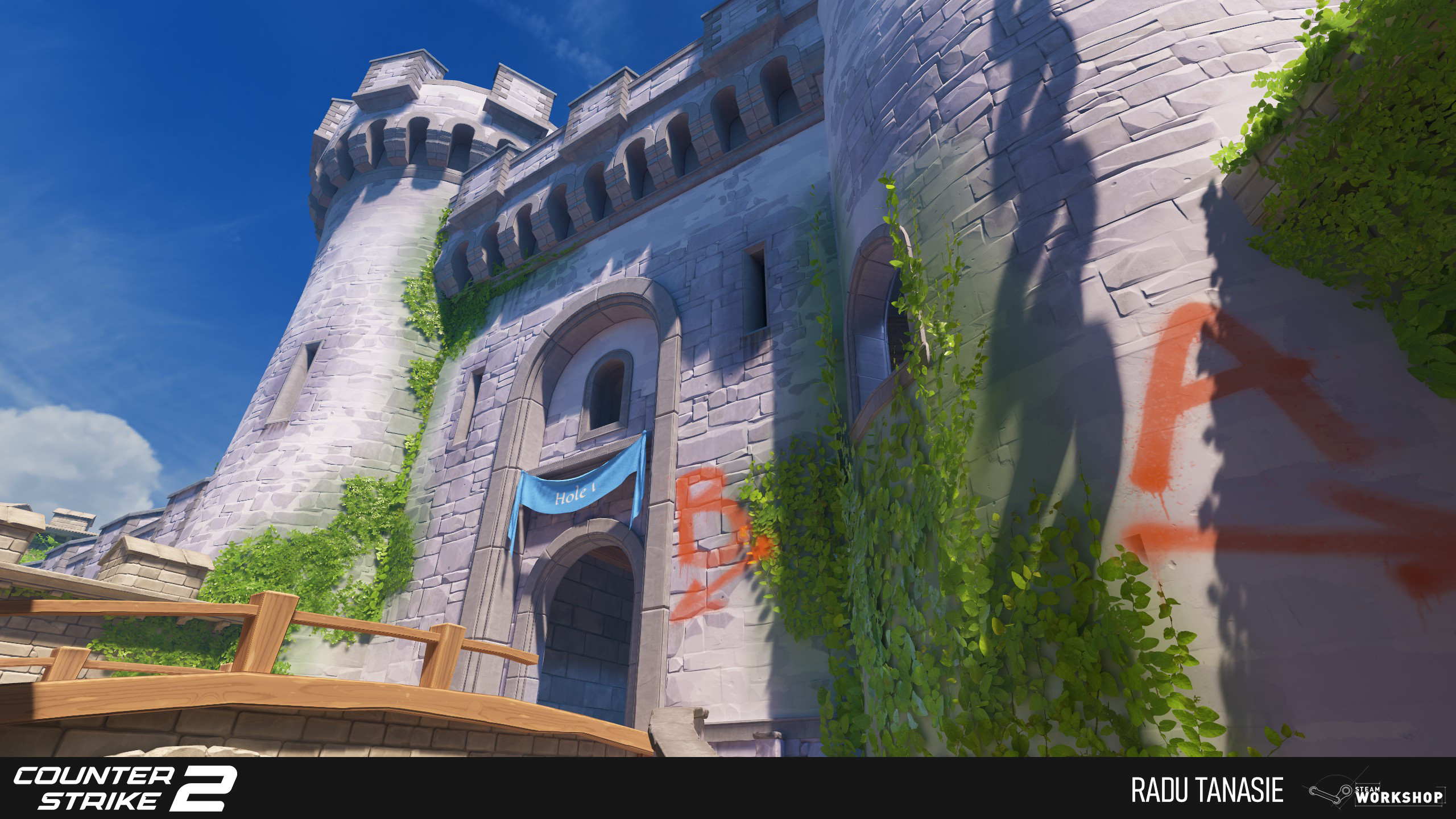 In this shot you can see more of the vegetation placing I was responsible for.