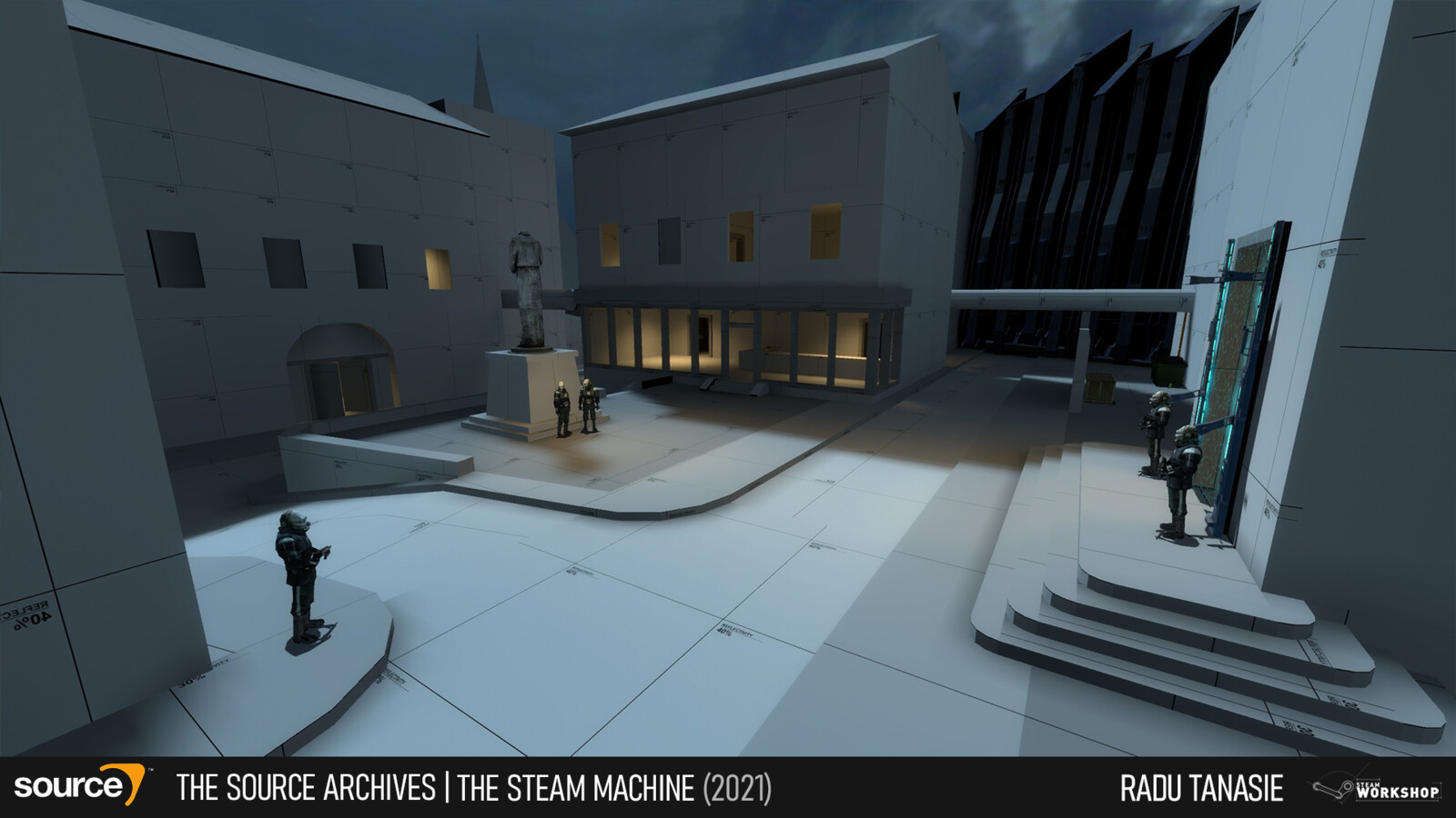 The Steam Machine is a small Half-Life 2 level I did in the span of 5 days as an exercise where I experimented with stealth mechanics. The purpose of it was to prepare myself for a potential level design test from Arkane.