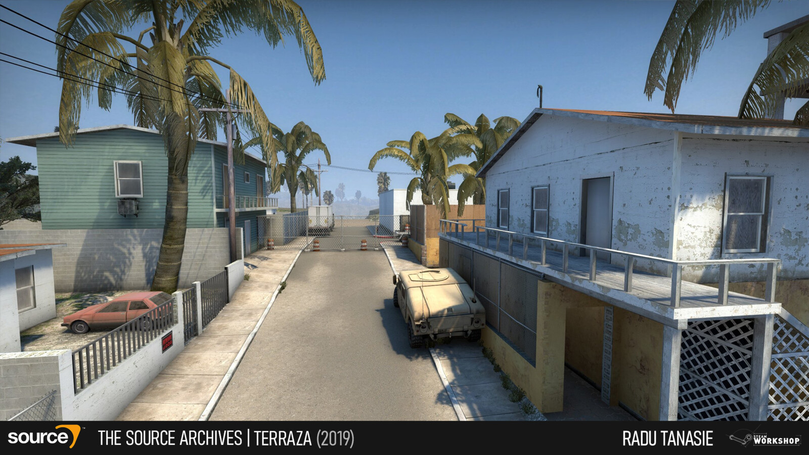 Terraza is a 2v2 bomb/defuse level designed for Counter-Strike: Global Offensive Wingman mode and is based on Baja, California. As of now, the map has been featured in 3 Mapcore FACEIT Hub Seasons and 2 Wingman Tournaments.