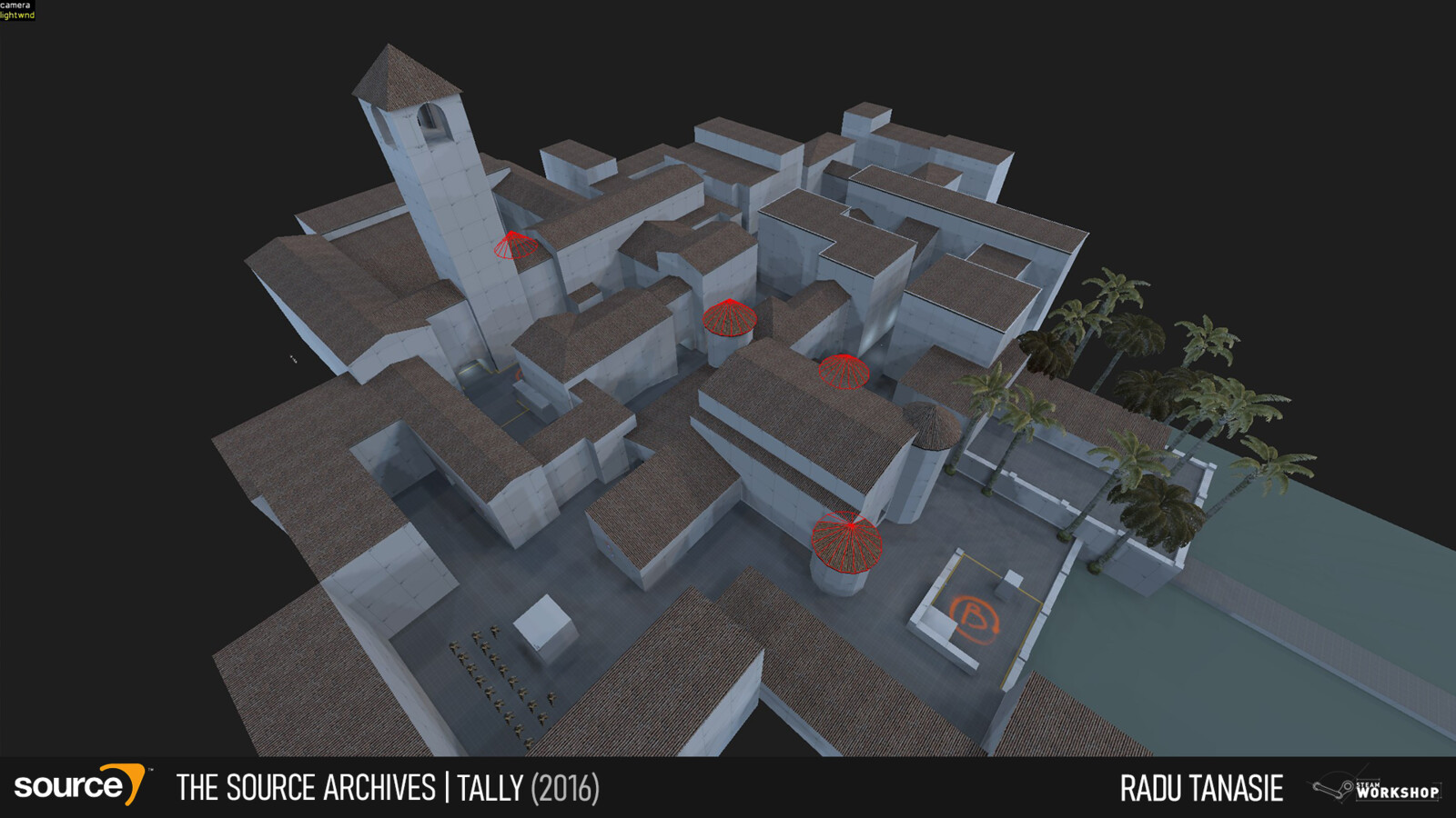 The idea for it came from a typical Mediterranean town with a small castle by the sea.
