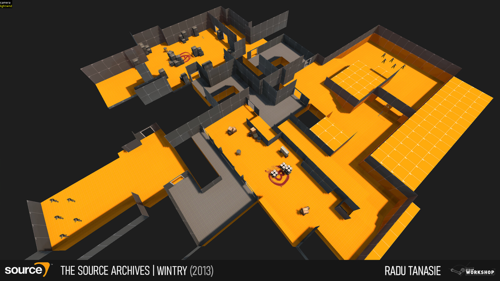 One of my first unfinished bomb/defusal maps for Counter-Strike: Global Offensive. Creating a map more elaborate than an arena would prove to be a challenge for the following three years until things would start to click.