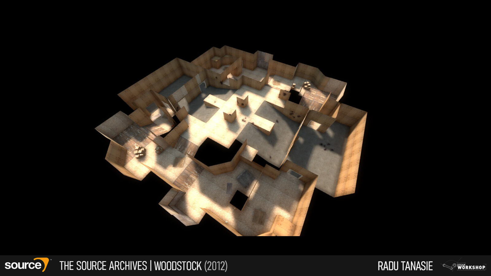 Possibly the first or second map I designed for Counter-Strike: Global Offensive. The inspiration came from a previous map for Counter-Strike: Source featuring plywood in a warehouse.