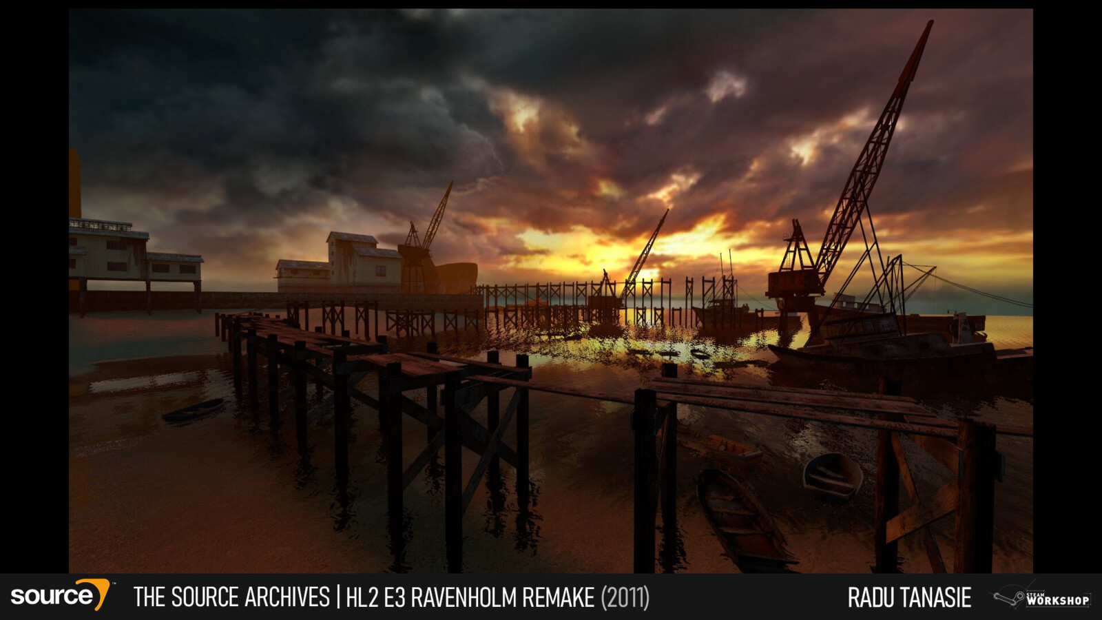 Recreation of the famous E3 Ravenholm docks scene.