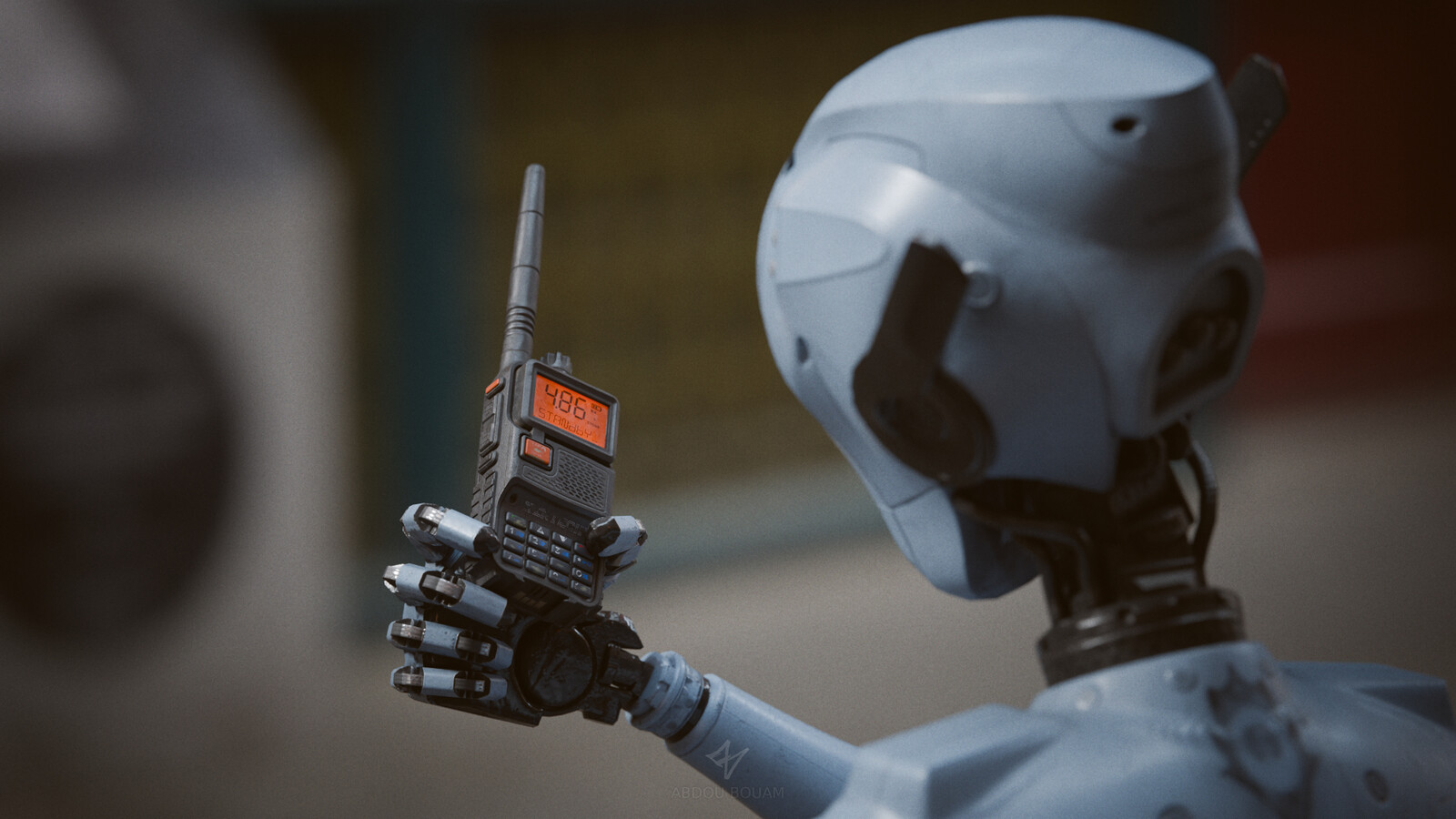 Extra Render 2, featuring the robot "Simurgh" from my game