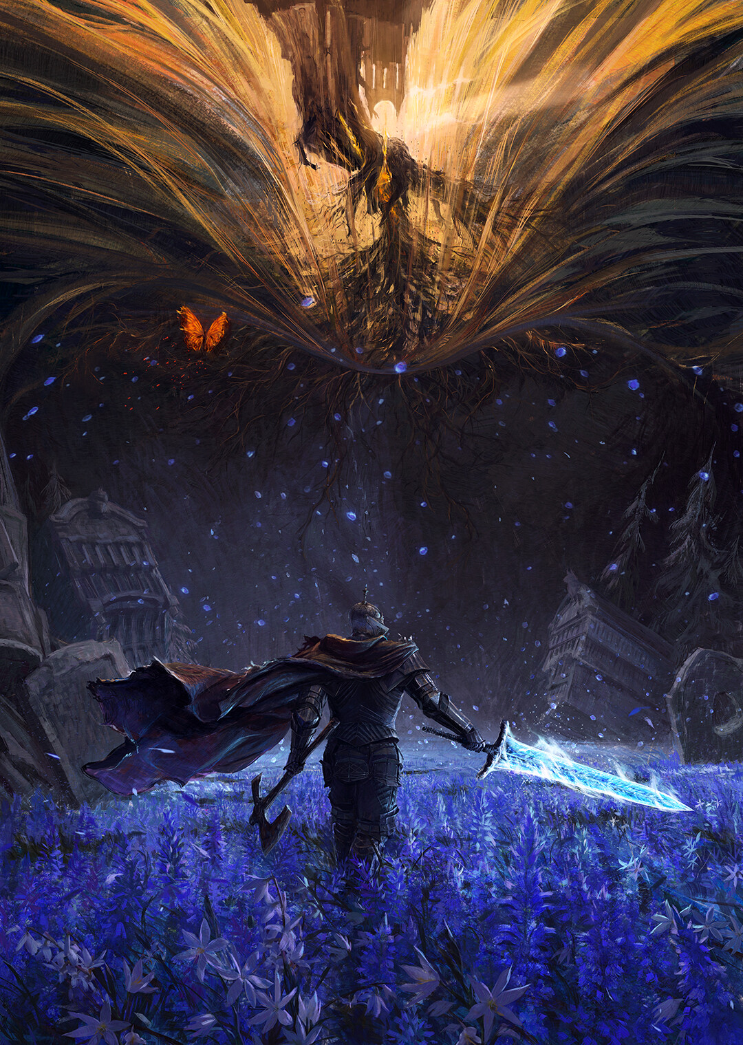Gaze of the Pyrefly - Elden Ring Shadow of the Erdtree Fan Art