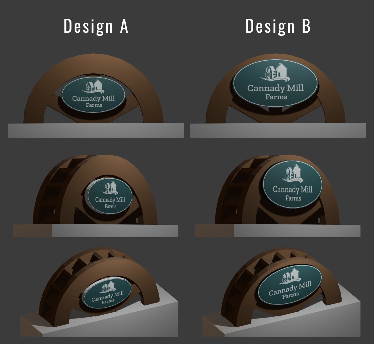 Early concept for the sign that was scrapped
