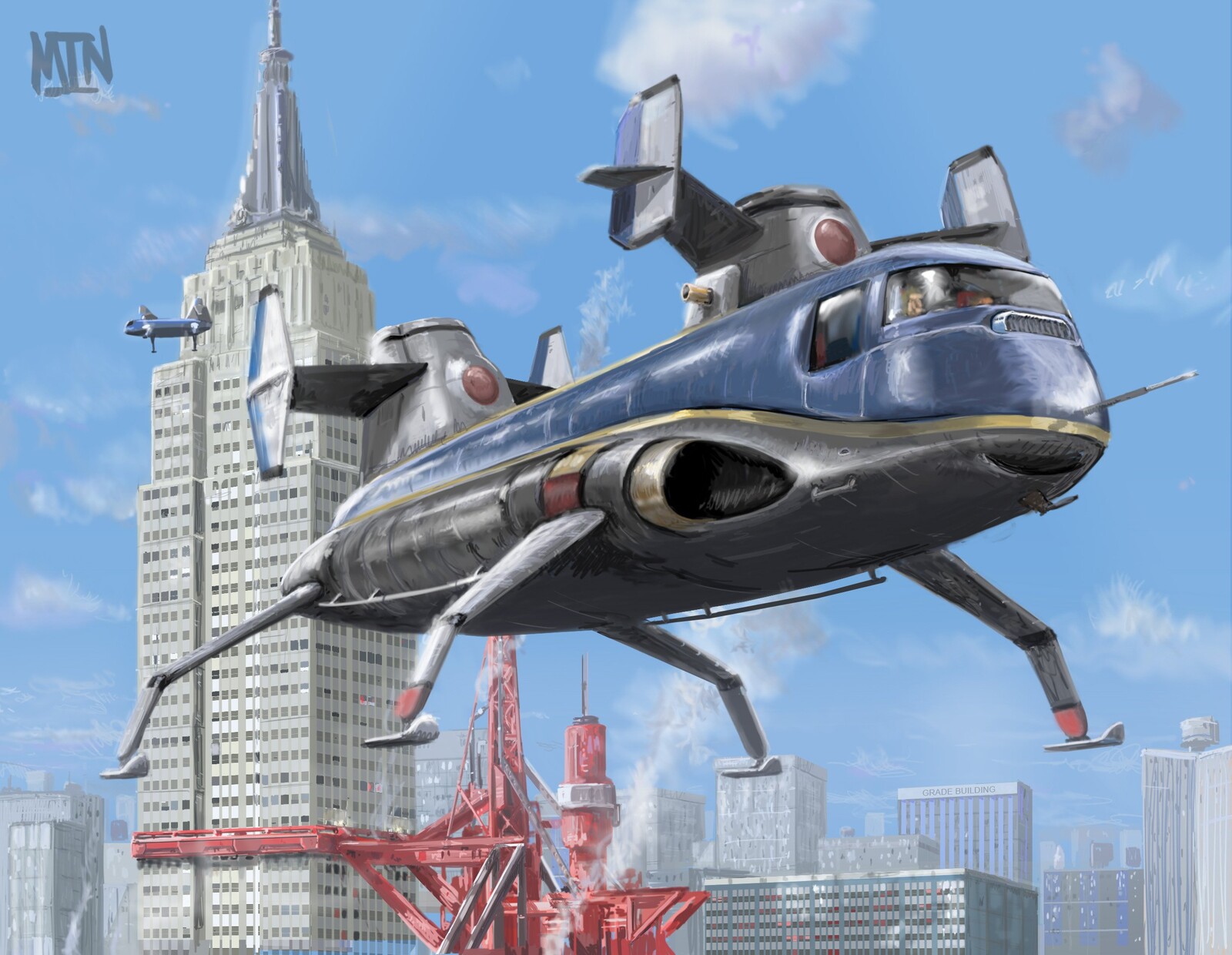 HELIJET
This type of Helijet appears in the Thunderbirds episodes 'The Imposters’ and ‘30 Minutes After Noon’. It feels like a passenger version compared to the bigger, chunkier Helijets.