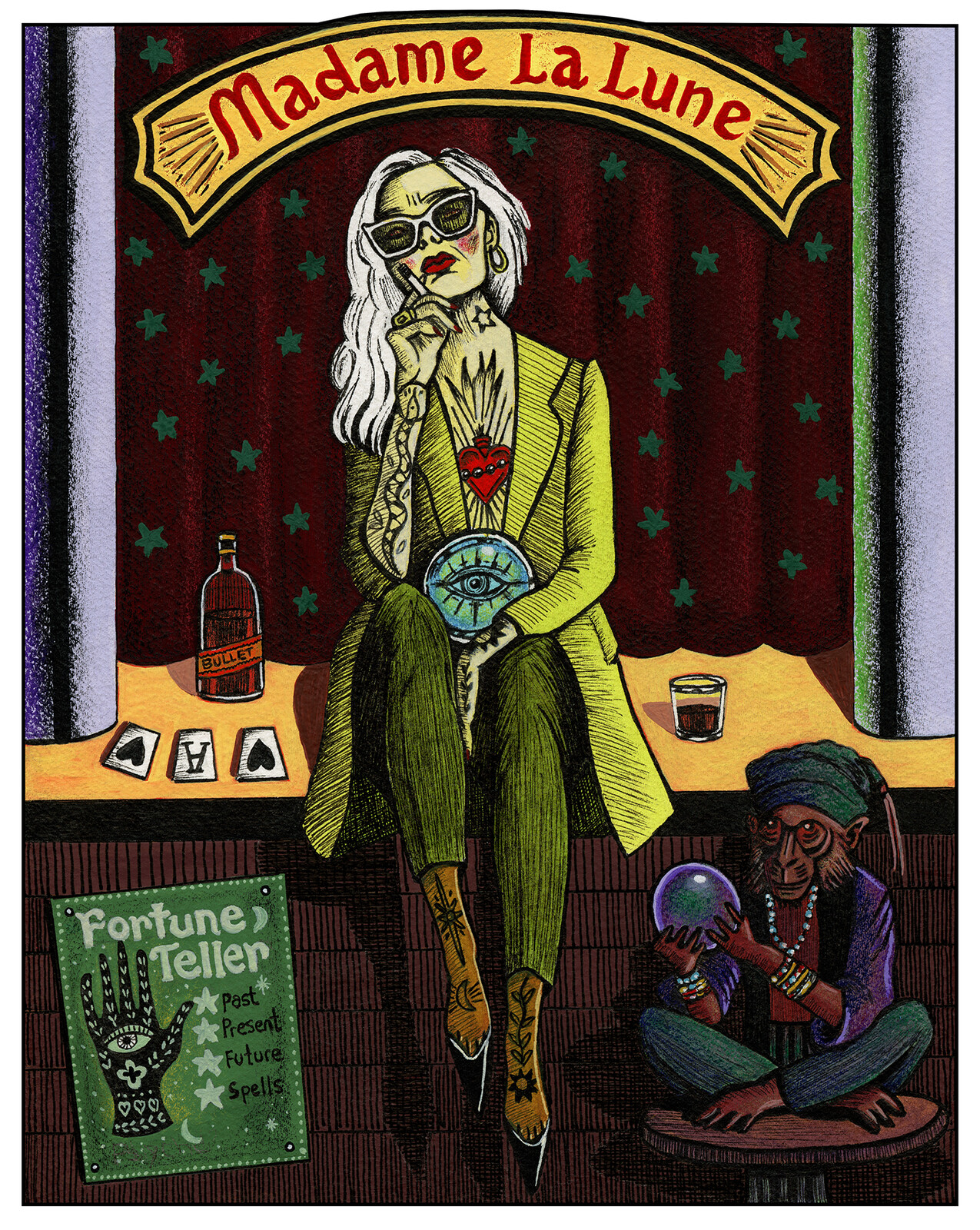 My mother was a Priestess
and papa played the slots...
Learned a lot about
Lucky lady, the Holy Ghost
and taking shots...