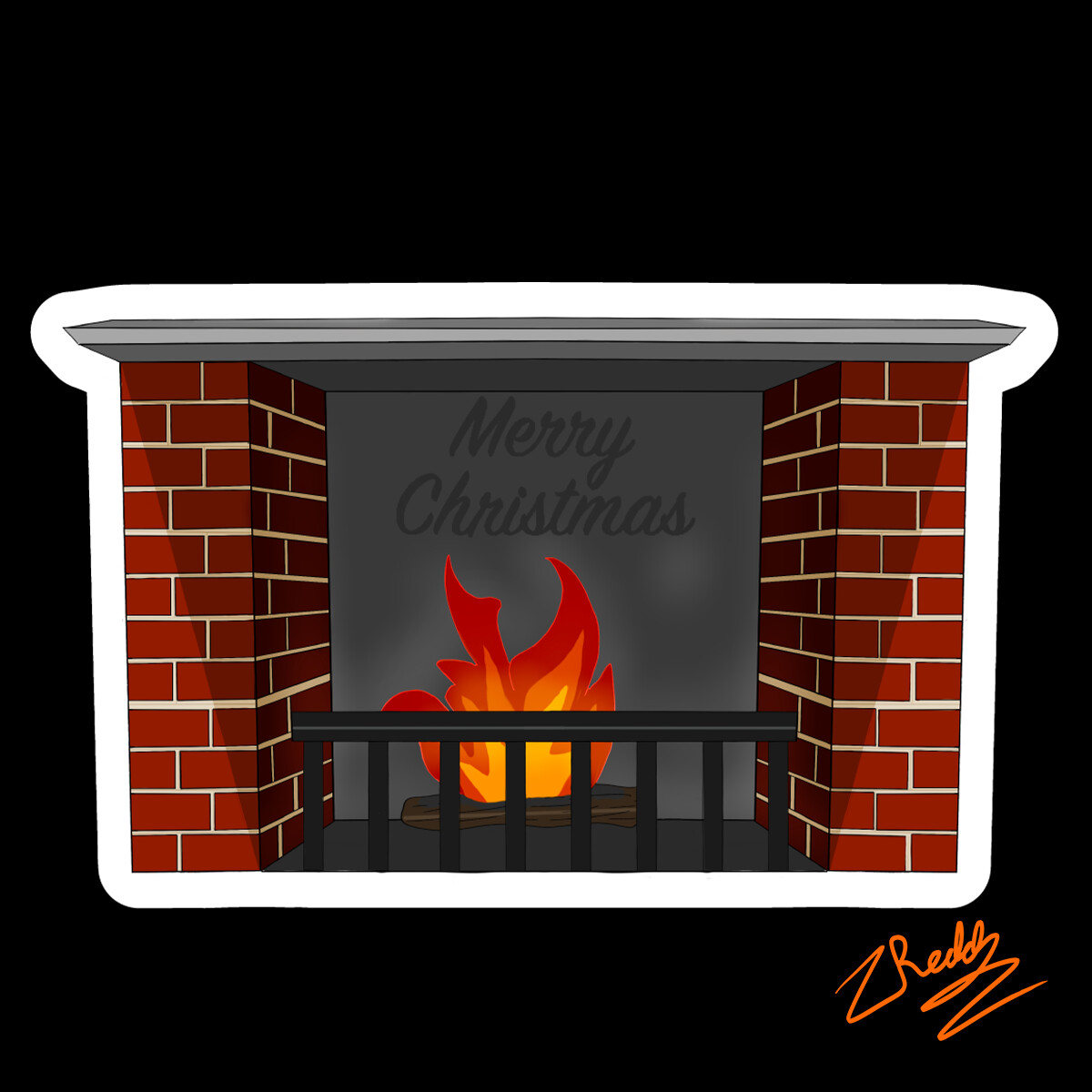 Yule Log sticker