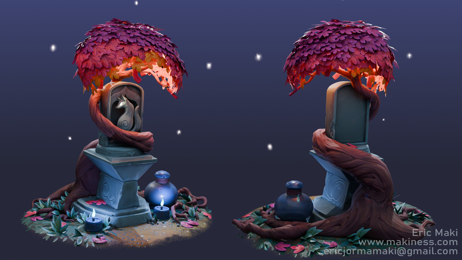 Fox Shrine Blender Render