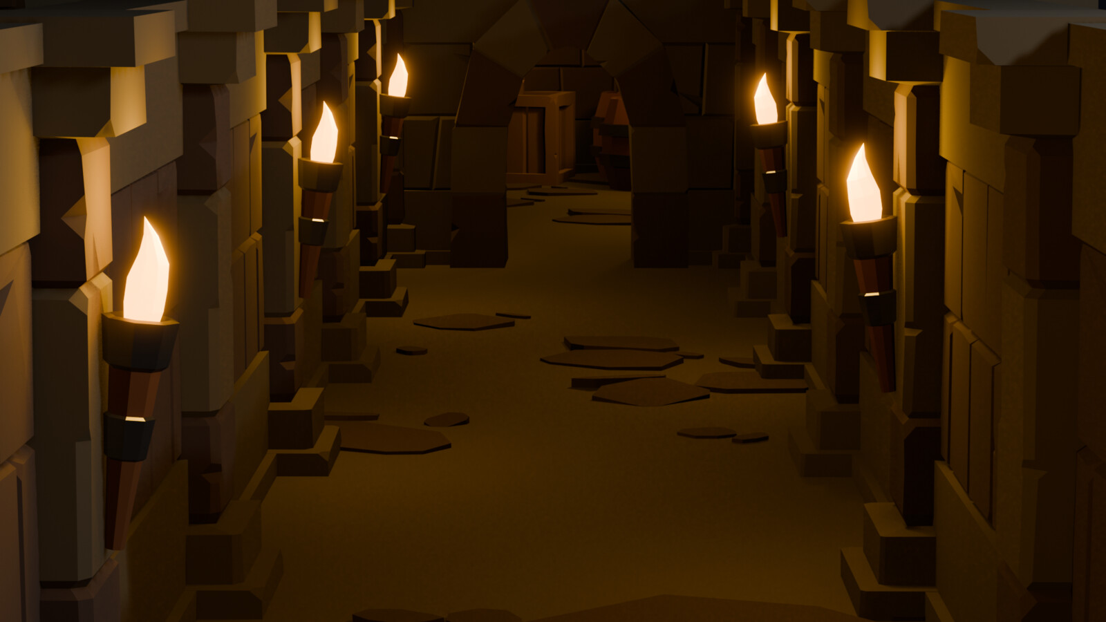 Corridor view of dungeon