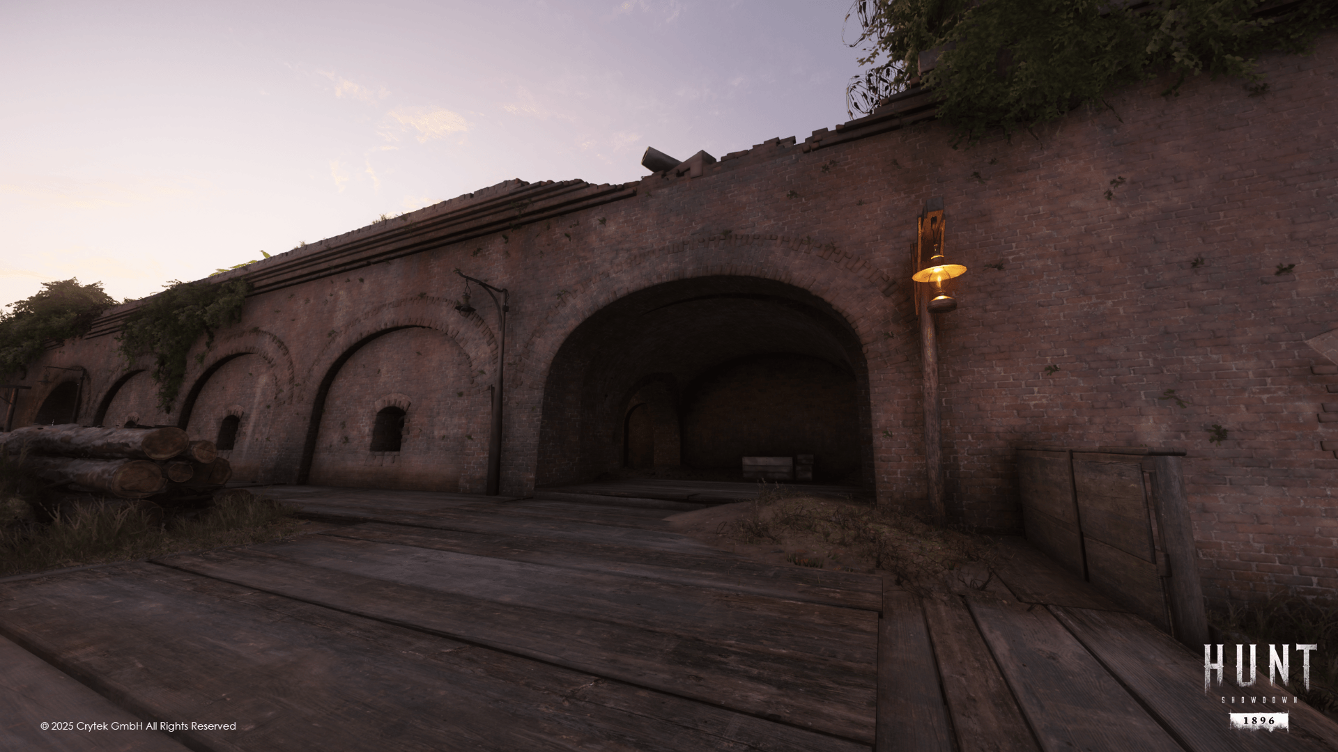 Some connections between the Fort modules didn't quite match perfectly and adjusting bigger chunks was not a viable option at this stage. I found a simple solution of adding an extra arch to mask the issue. I also did the vegetation placement above this.
