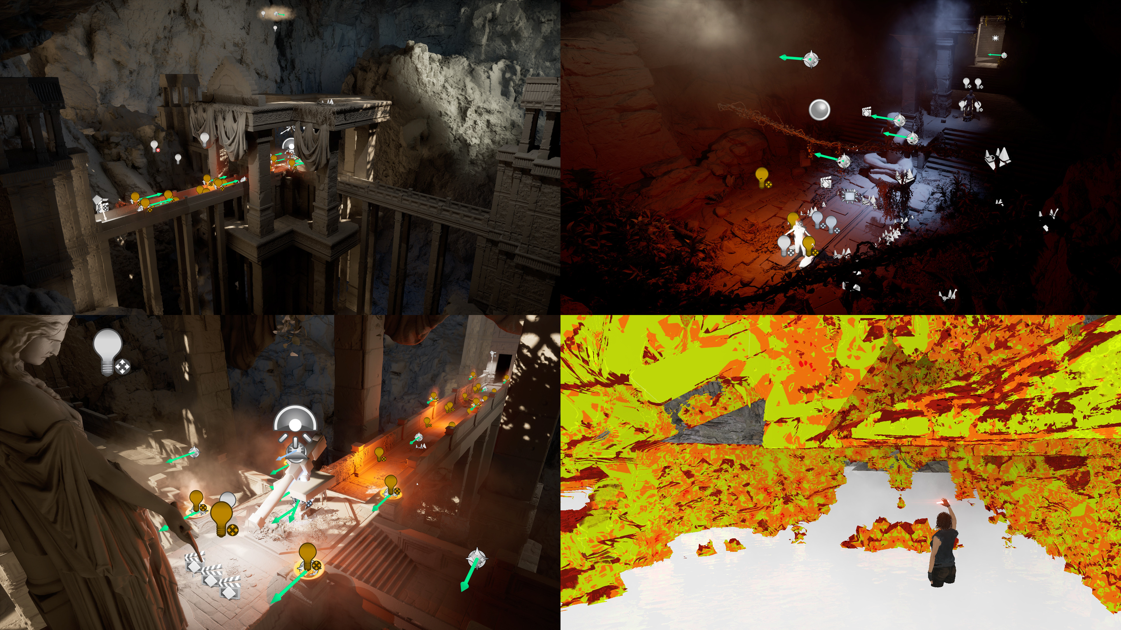 Screenshots of the editor viewports
