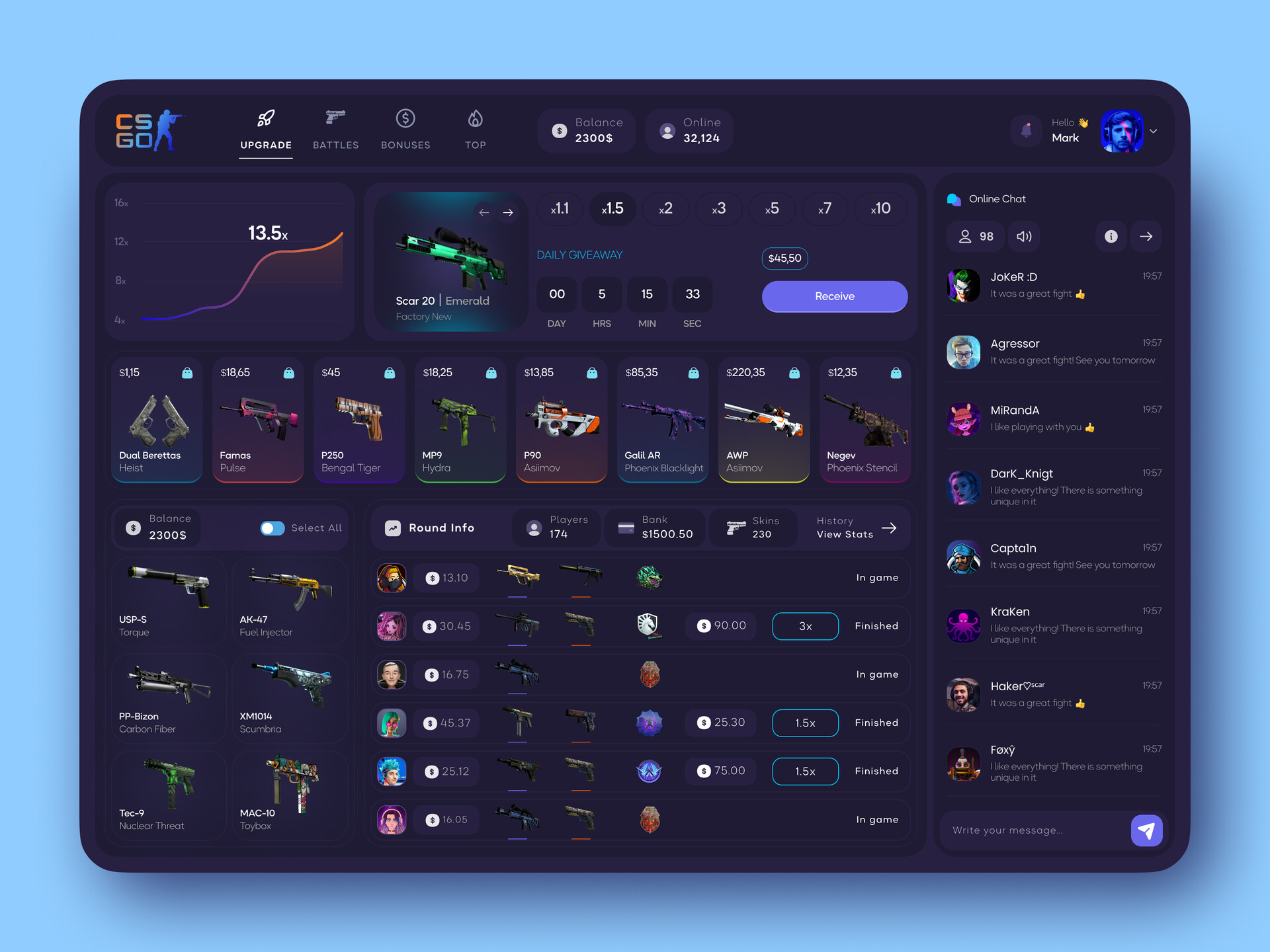 ArtStation - Game Dashboard Web Design