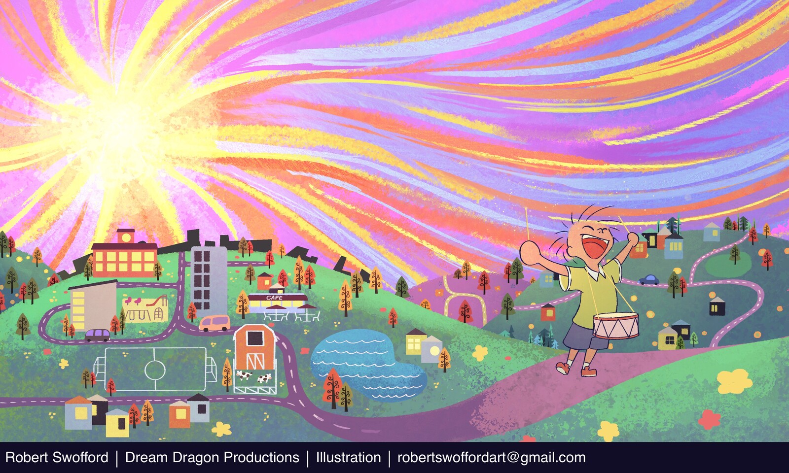 Aaron and the Magic Drums Illustrations