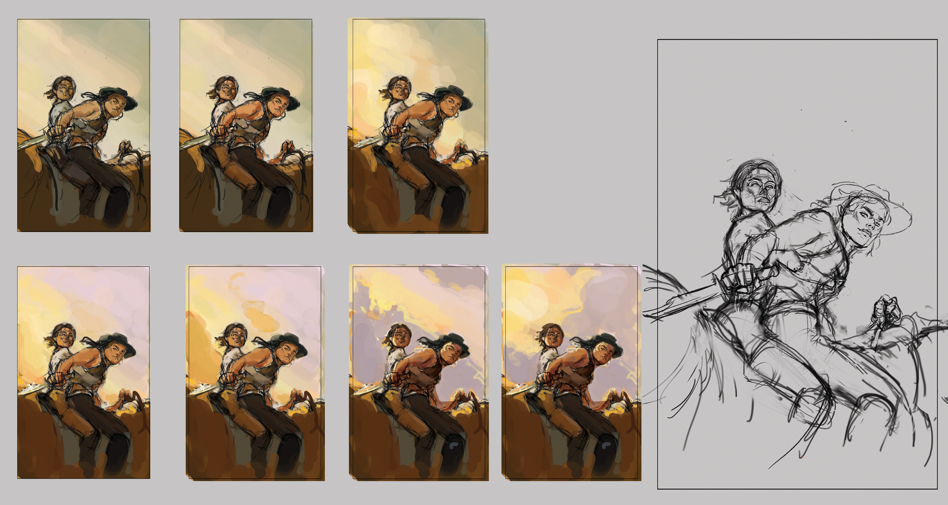 rough sketch and colour ideas