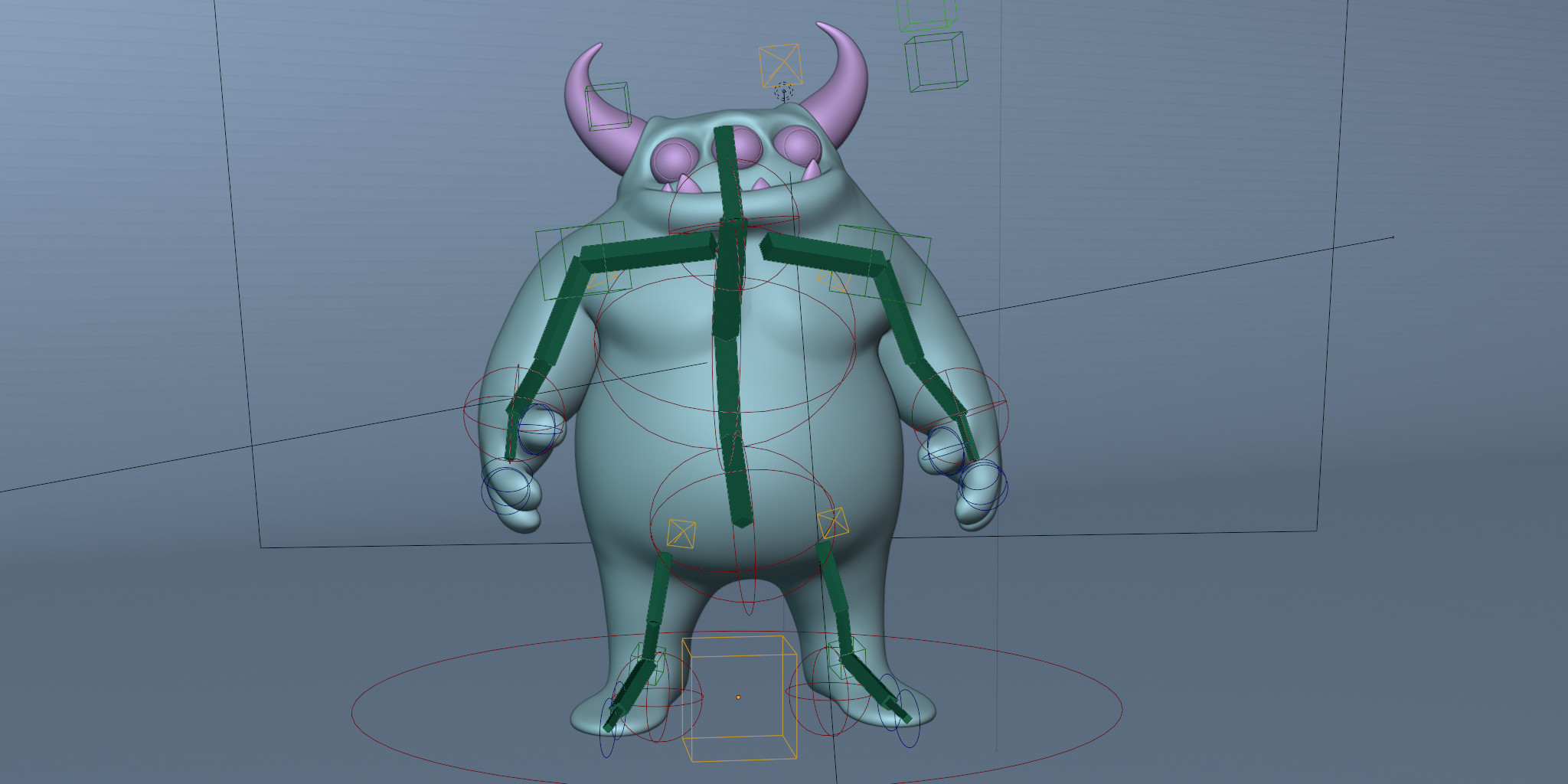 Custom IK rig with toe step controls.