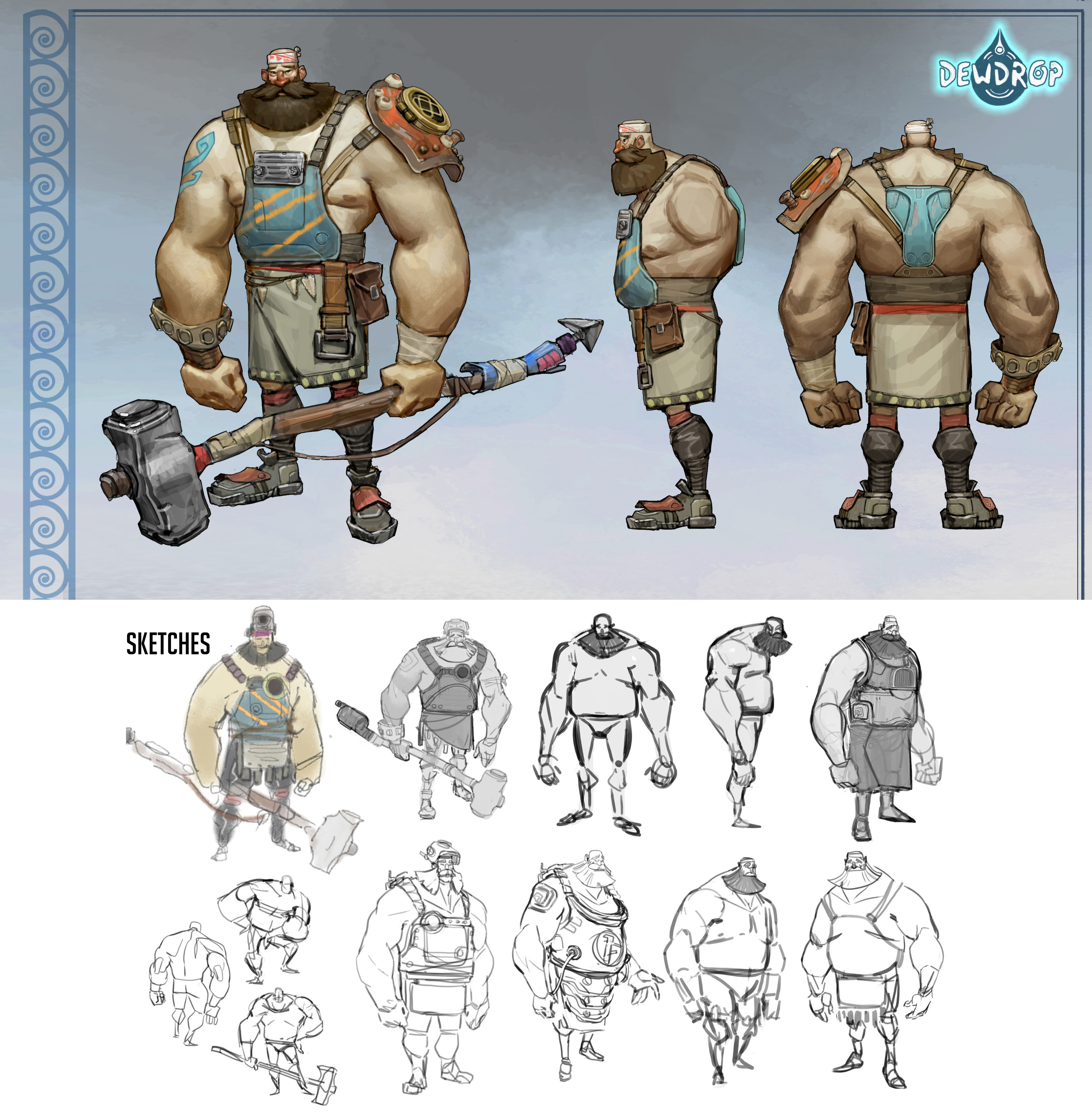 The Blacksmith. Pim's only friend in the village, and a mentor of sorts. She brings her scrap to him to sell. 