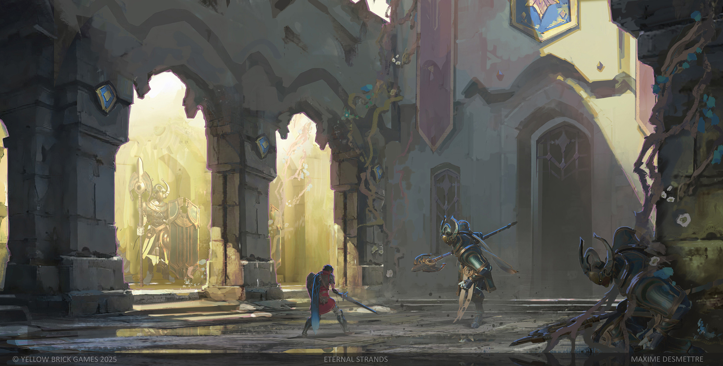 Courtyard concept art for the 'Bastion' location