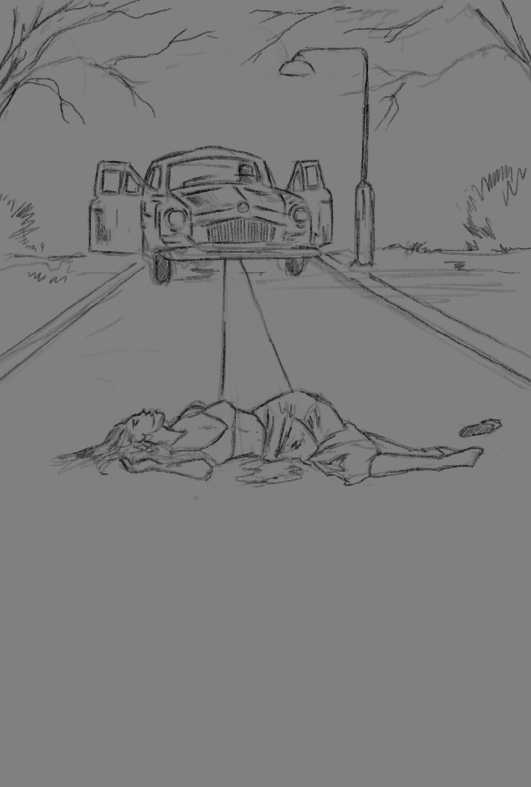 The initial sketch.