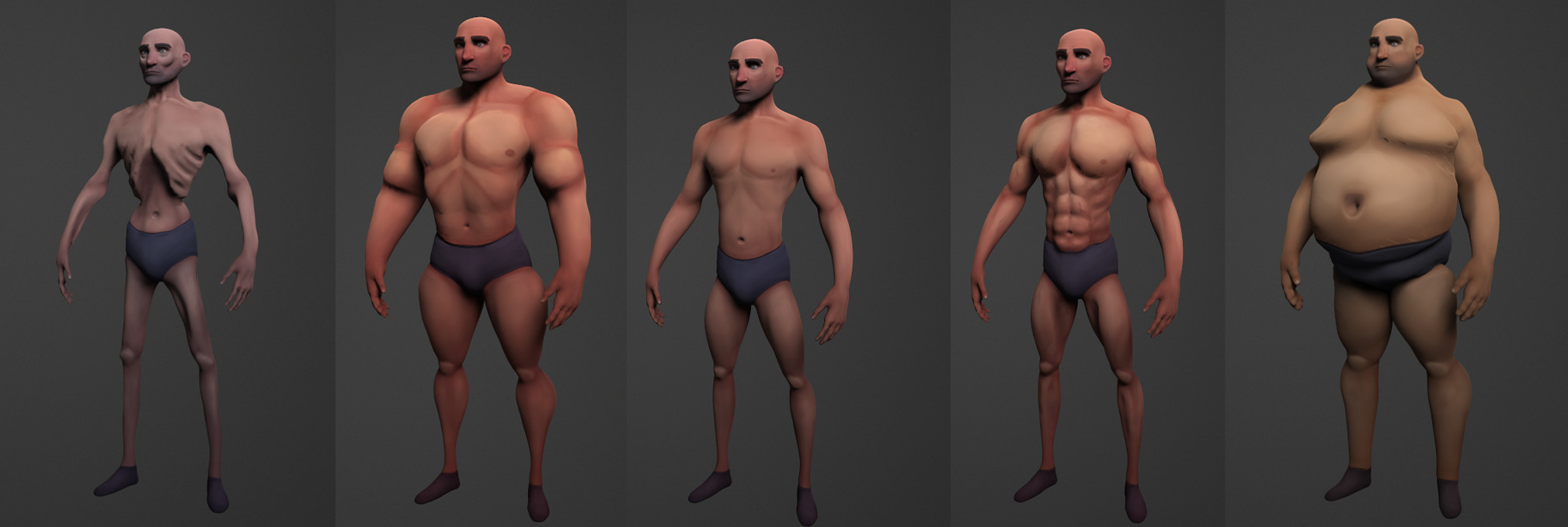 𝙏𝙚𝙭𝙩𝙪𝙧𝙞𝙣𝙜
I made handpainted texture variations to easily get variety in each albedo.