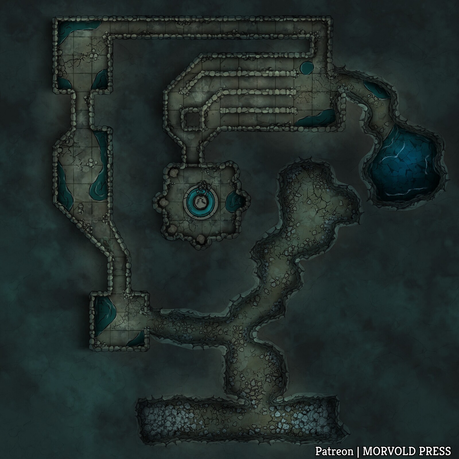 Oozing Temple | Out of the Abyss [50 x 50]