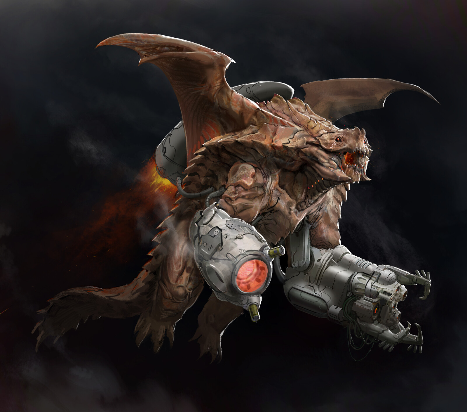 The dragon with guns for arms.