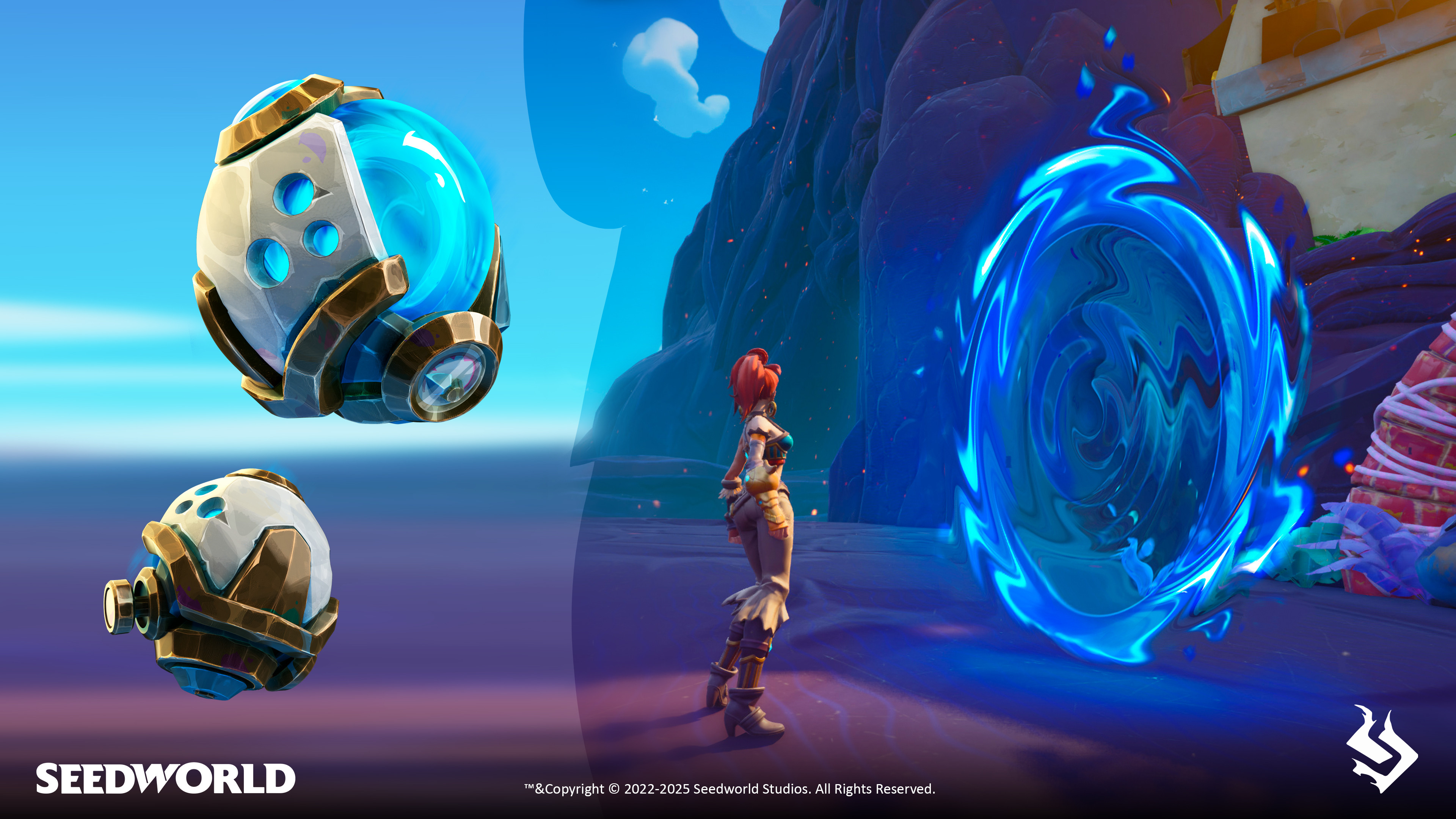 Teleportal throwable gadget and VFX concept