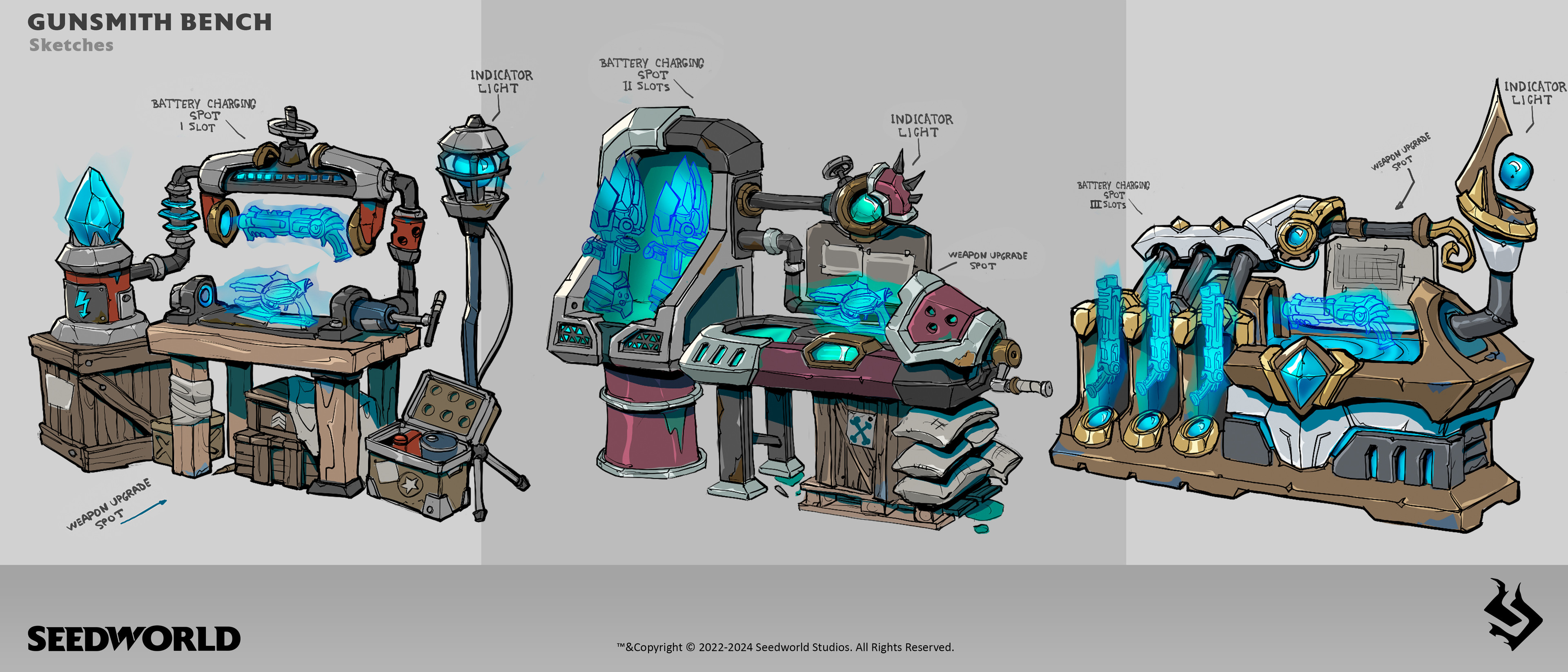 Gunsmith bench sketches