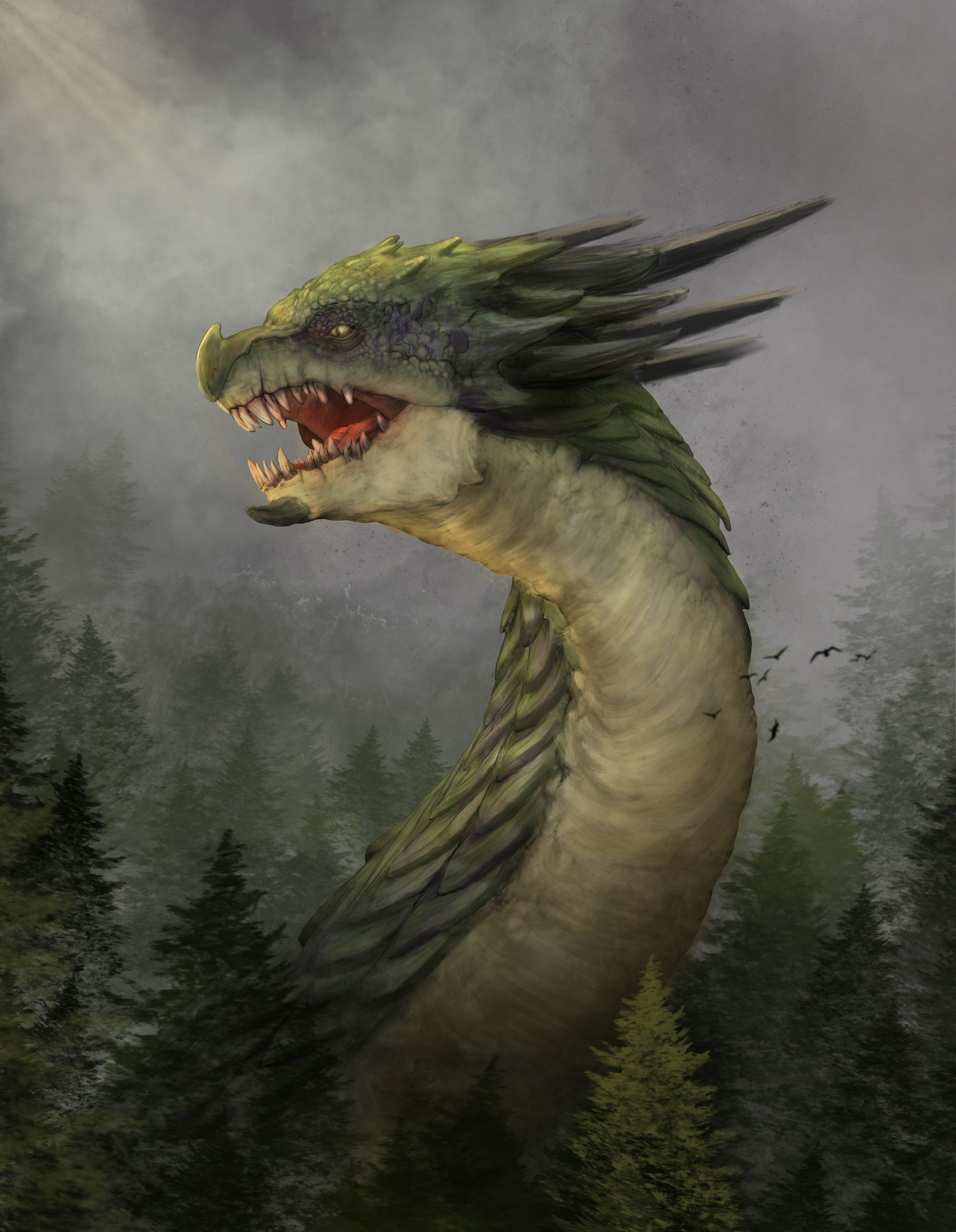 A dragon painting practice.