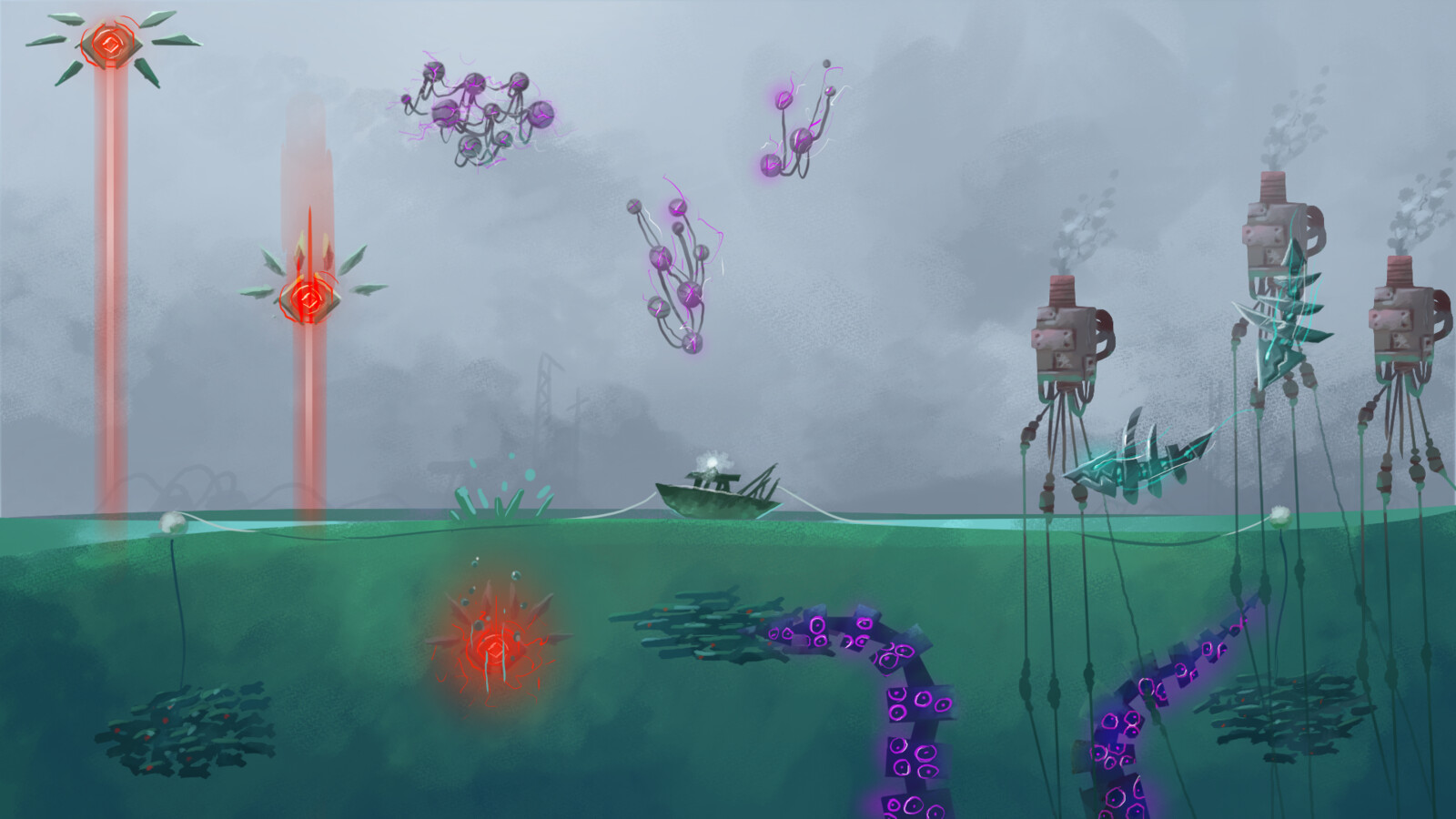 Sci-Fi/apocalyptic themed painterly style  -  Ver 2