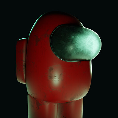Red Suspicious Crewmate (Among Us Art)