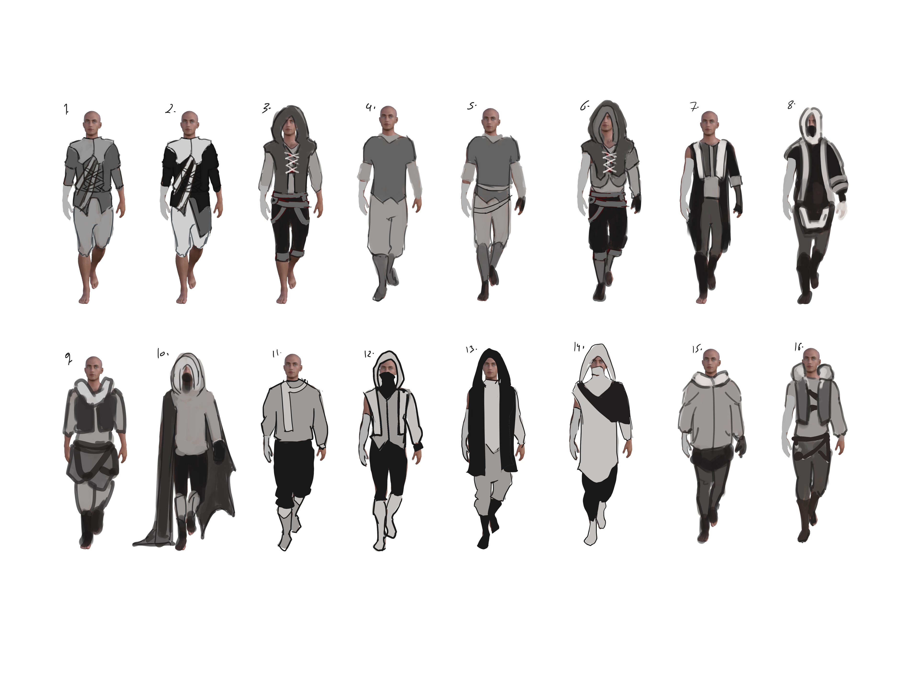 Initial rough sketches