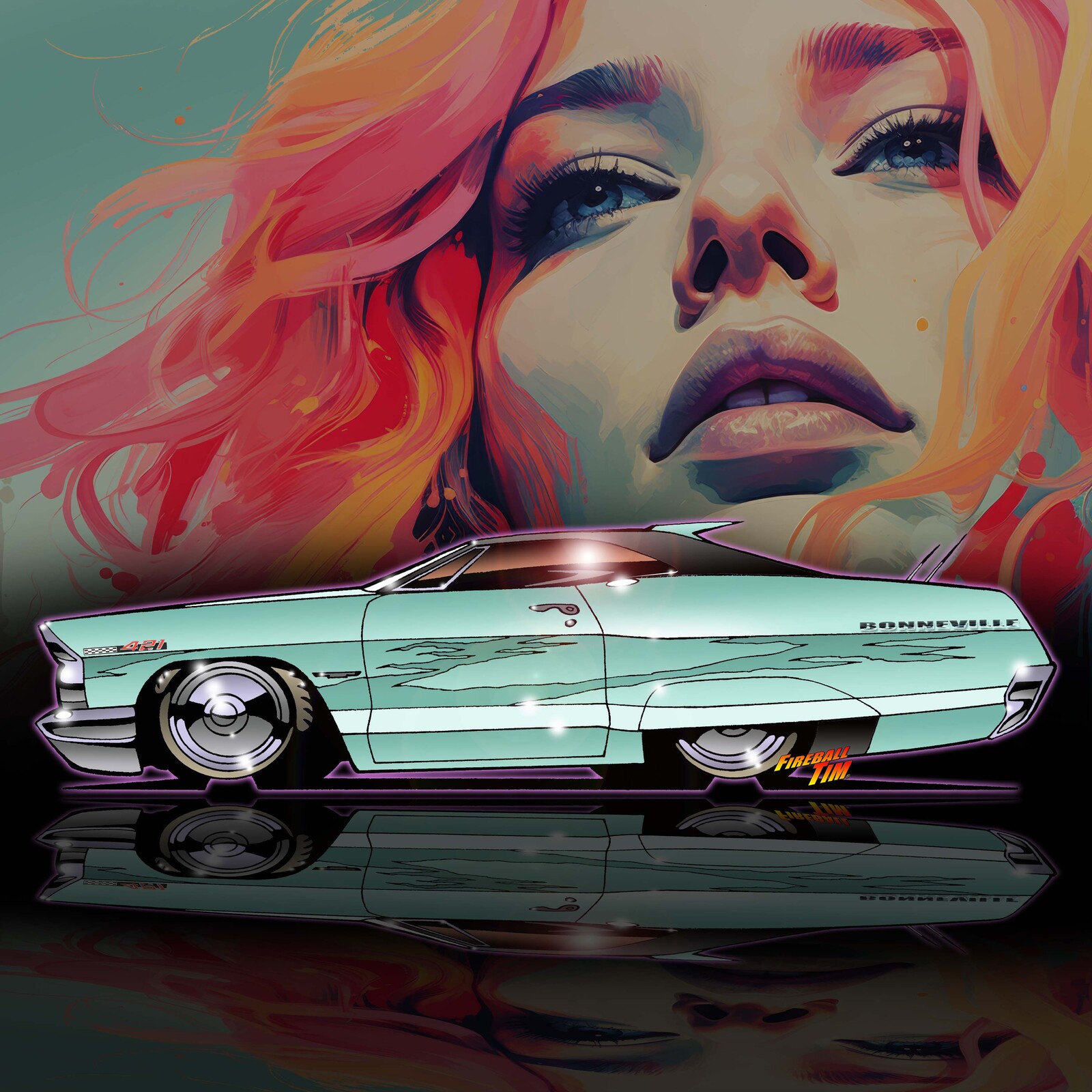 Classic Pontiac Bonneville Art